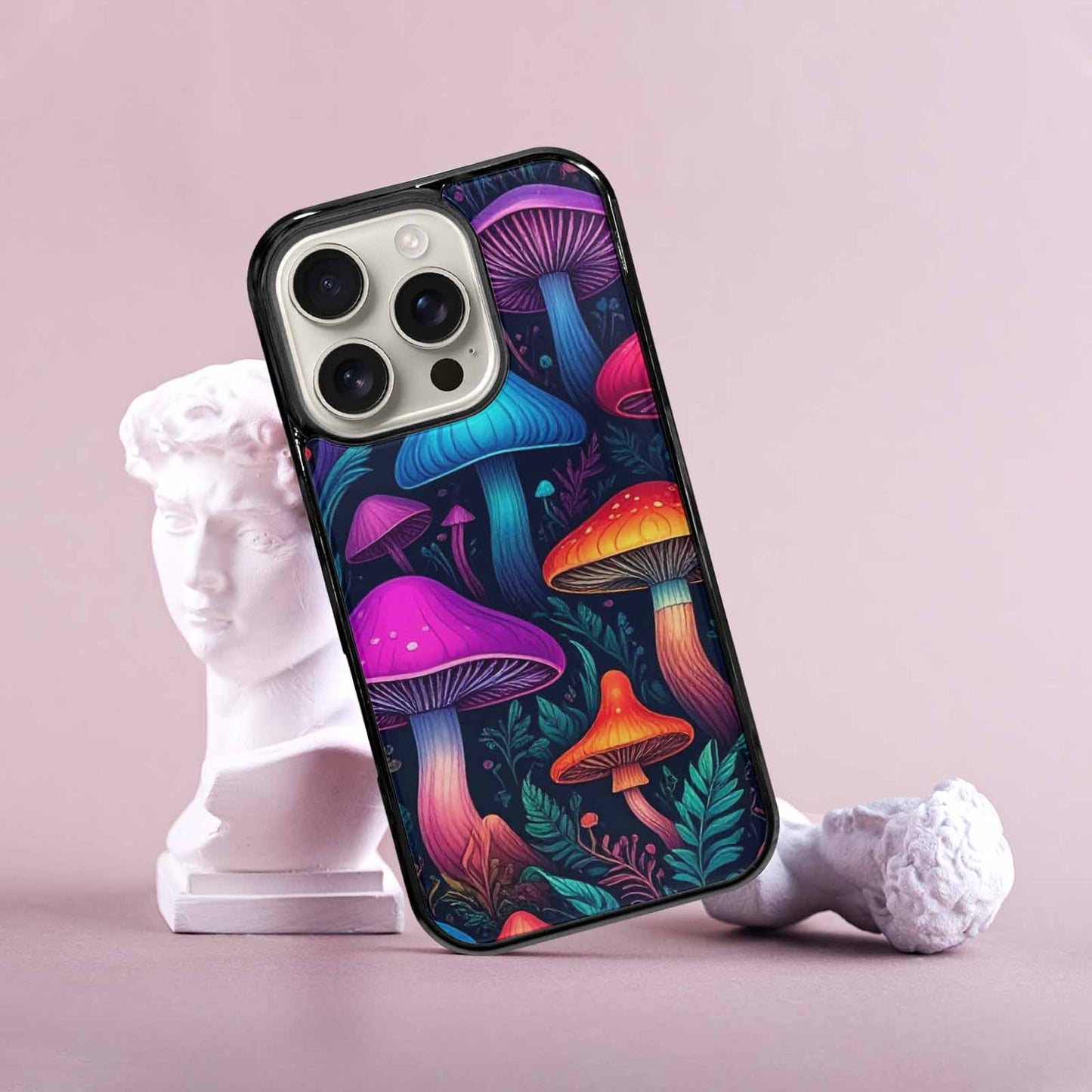 iPhone 16 Pro Case — Psychedelic Mushroom Custom Personalized Phone Cover, Custom Printed Phone Case