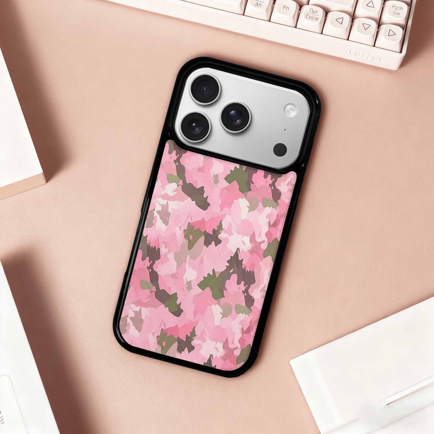 iPhone 17 Pro Case — Small Military Camouflage Blotch Pattern Camo, Custom Phone Case