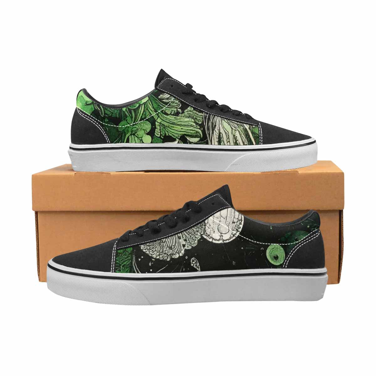 WOMEN'S Sea Creature Burst Lace-Up Canvas Dreamcore Custom Shoes