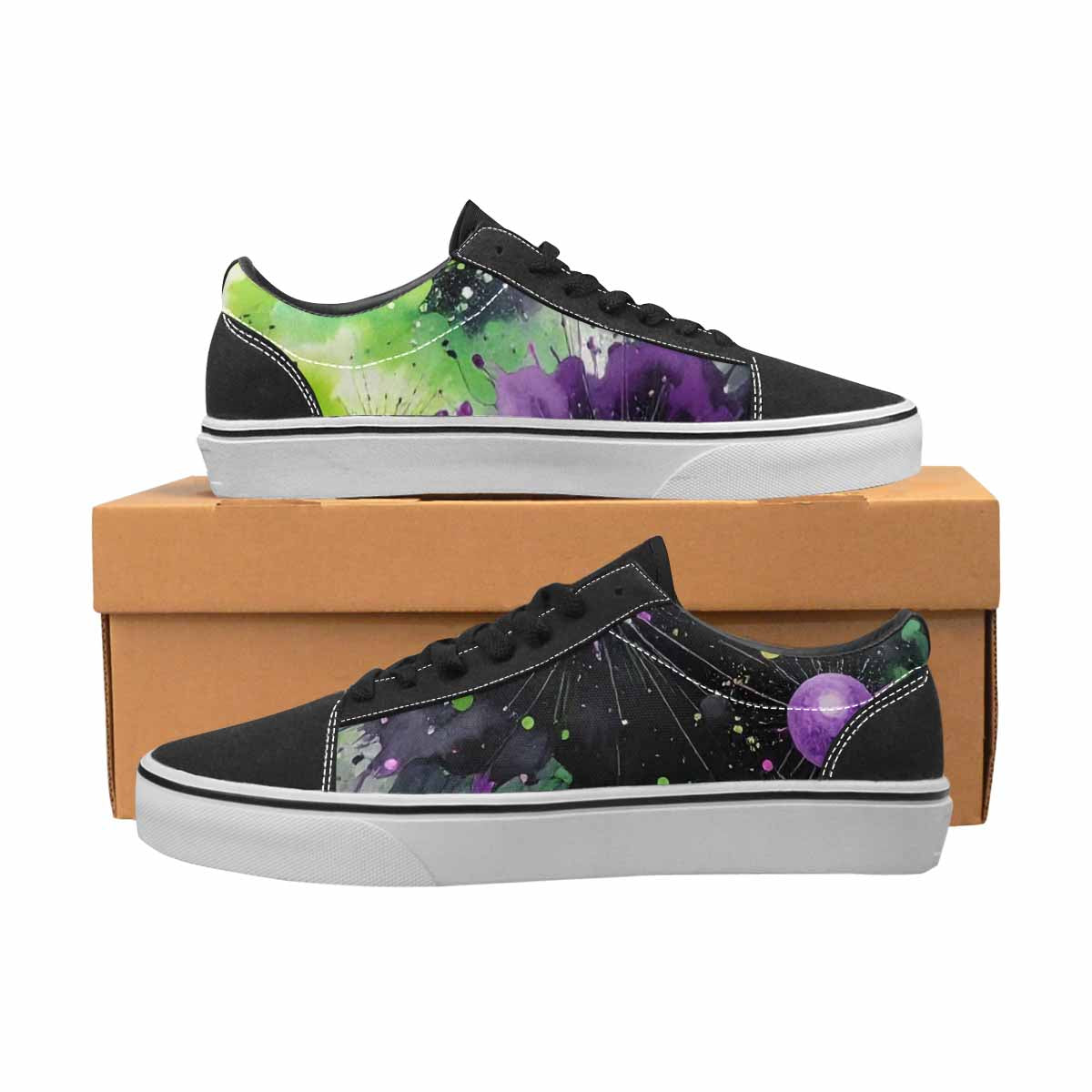 WOMEN'S Galaxy Nebula Lace-Up Canvas Dreamcore Custom Shoes