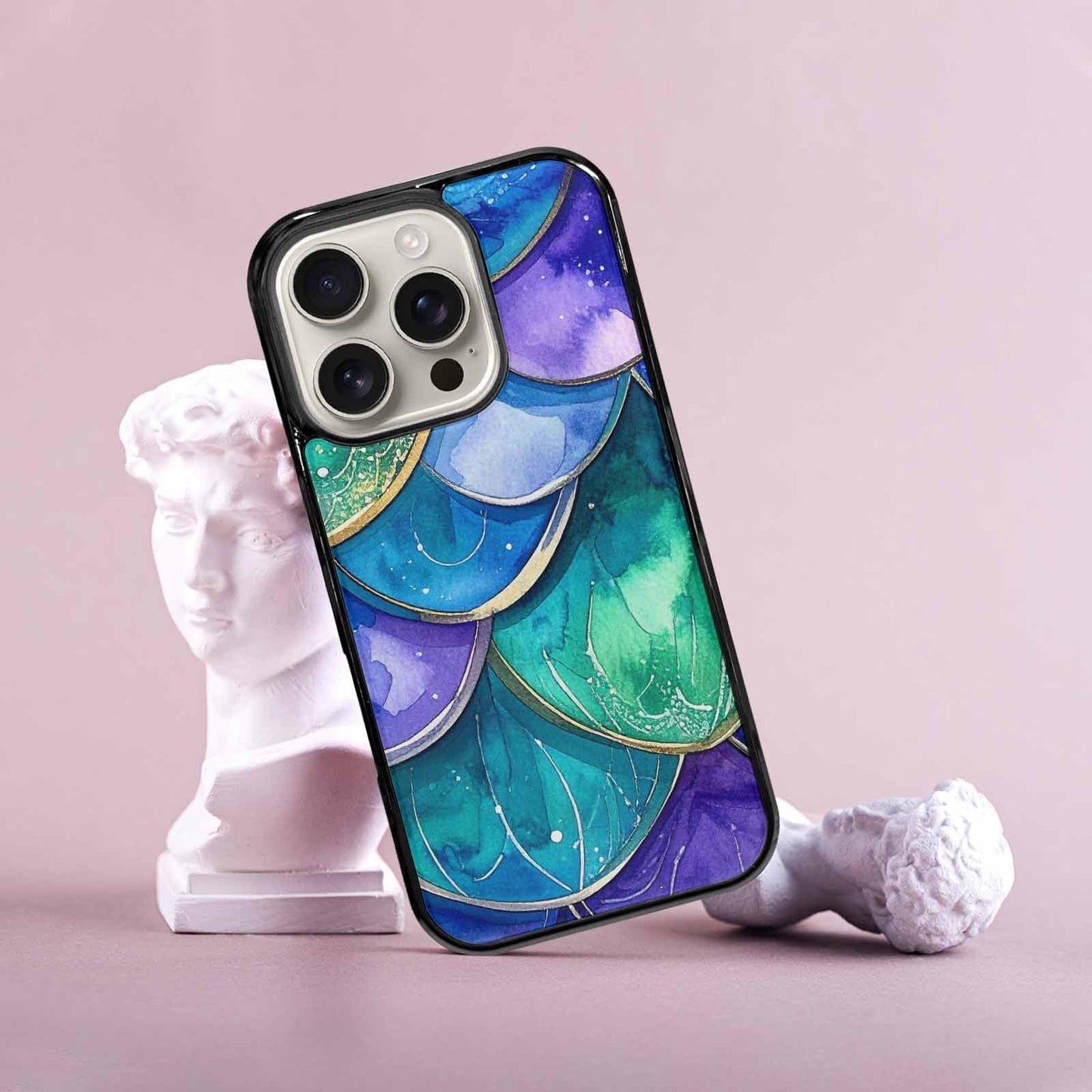 iPhone 16 Pro Case — Mermaid Scale Art Pattern, Personalized Phone Case