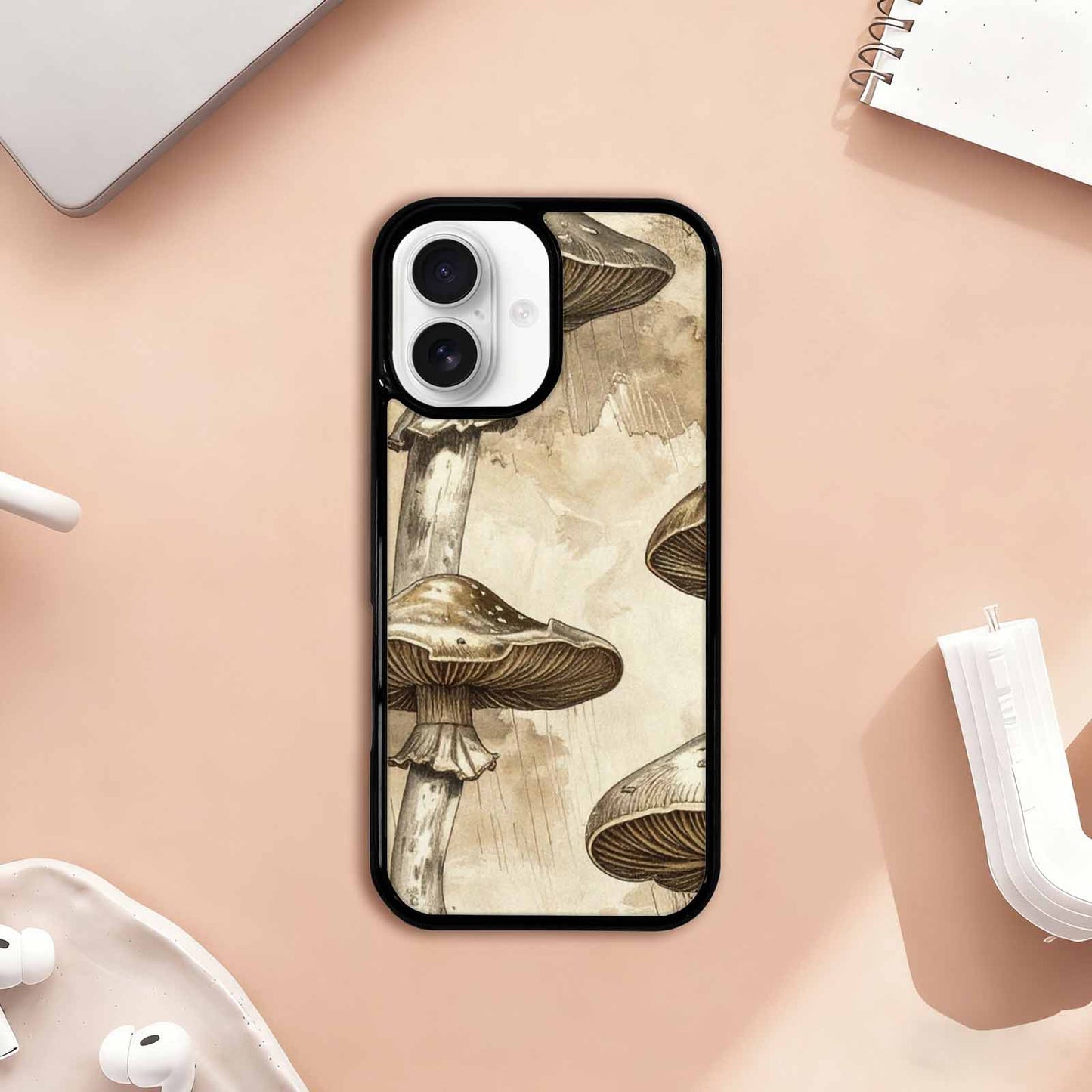 iPhone 17 Case — Iridescent Storm Mushroom Original Art, Unique Phone Case Design