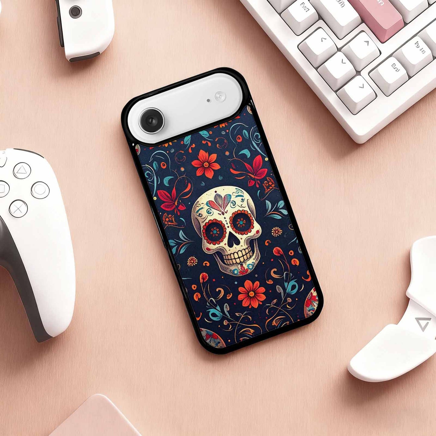 iPhone 17 Air Case — Day Dead Sugar Skull Art Gothic, Custom Printed Phone Case