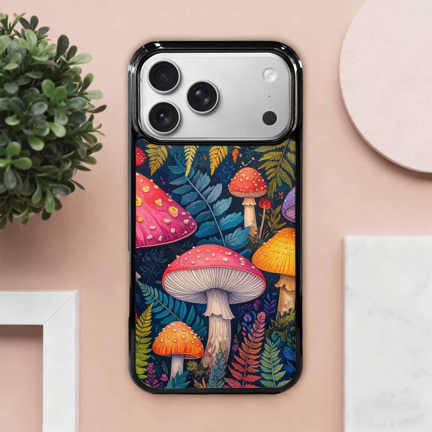 iPhone 17 Pro Max Case — Mushrooms Botanicalmushrooms P T7m Floral, Custom Print Case Cover