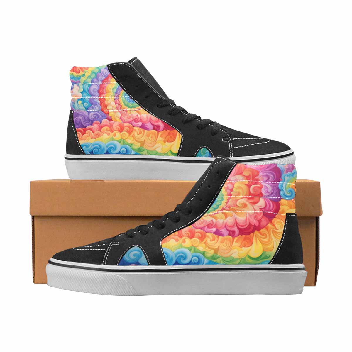 Tie Dye Swirls Custom Shoes 5 | Women's | Freaky Shoes®