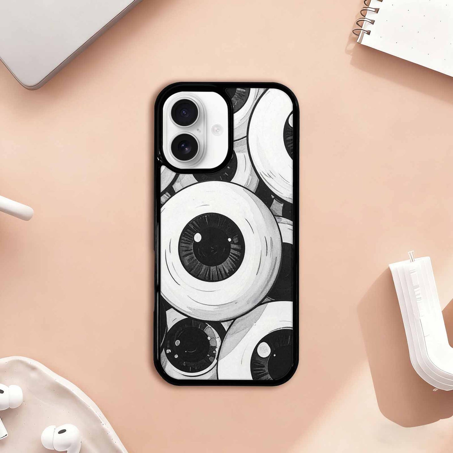 iPhone 17 Case — Googly Cartoon Eyeballs Cartoon Cute, Original Design Phone Case