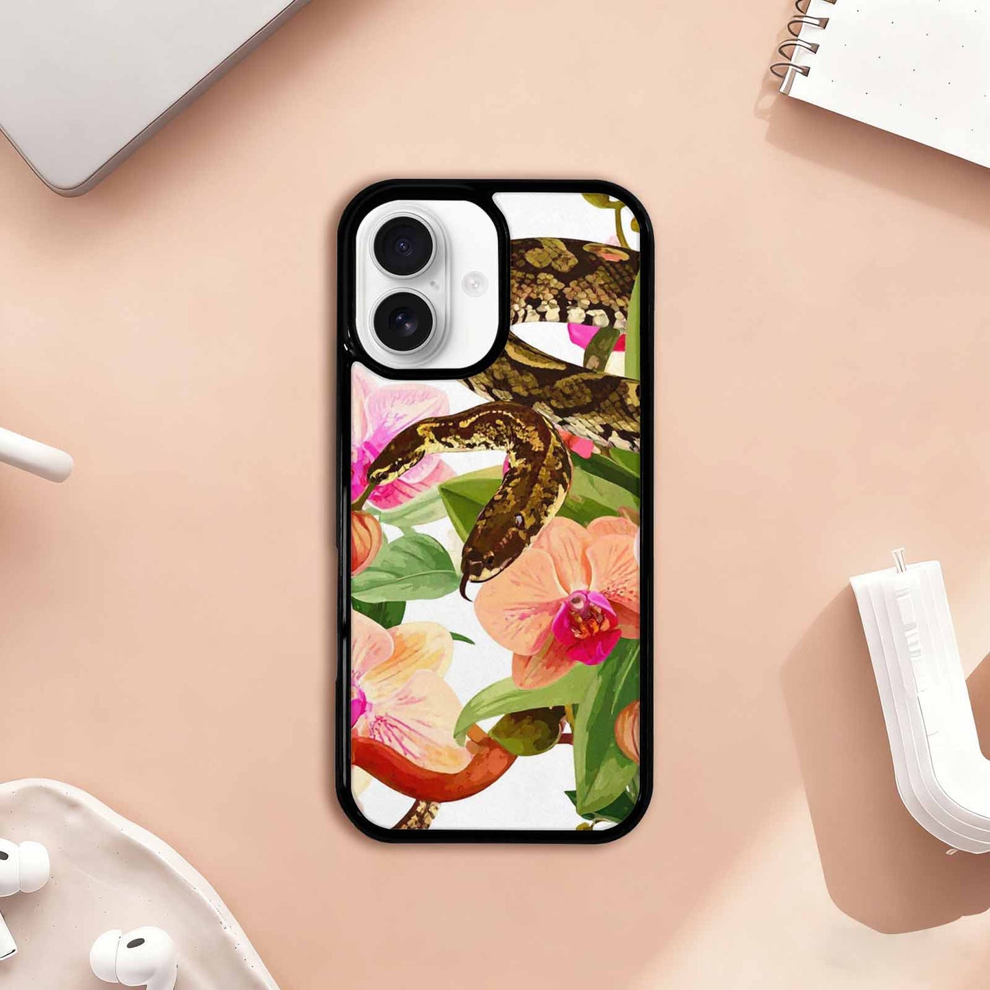 iPhone 17 Case — Snakes Print Floral Seamless Floral, Personalized Phone Case