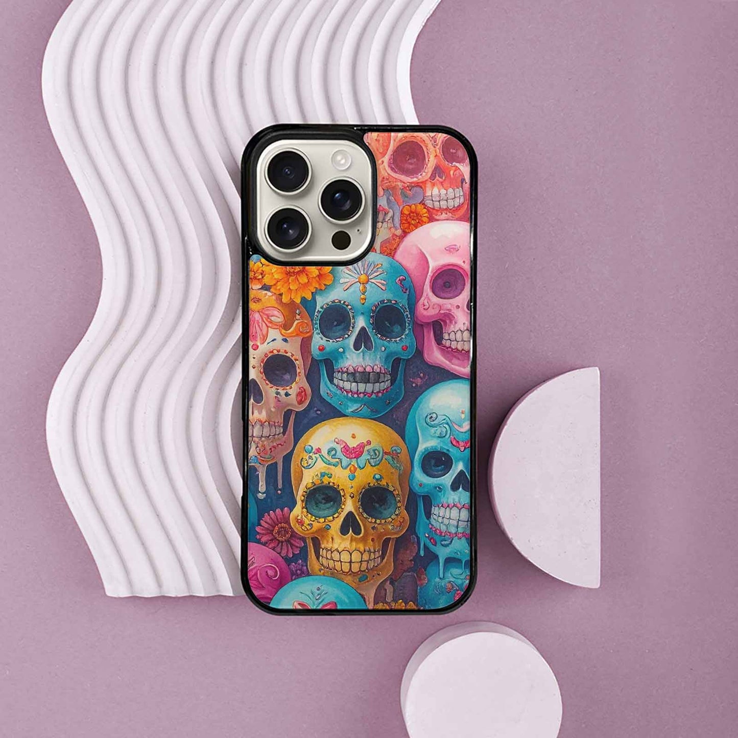 iPhone 16 Pro Max Case — Sugar Skullsmelting Sugar Skulls, Customized Protective Case