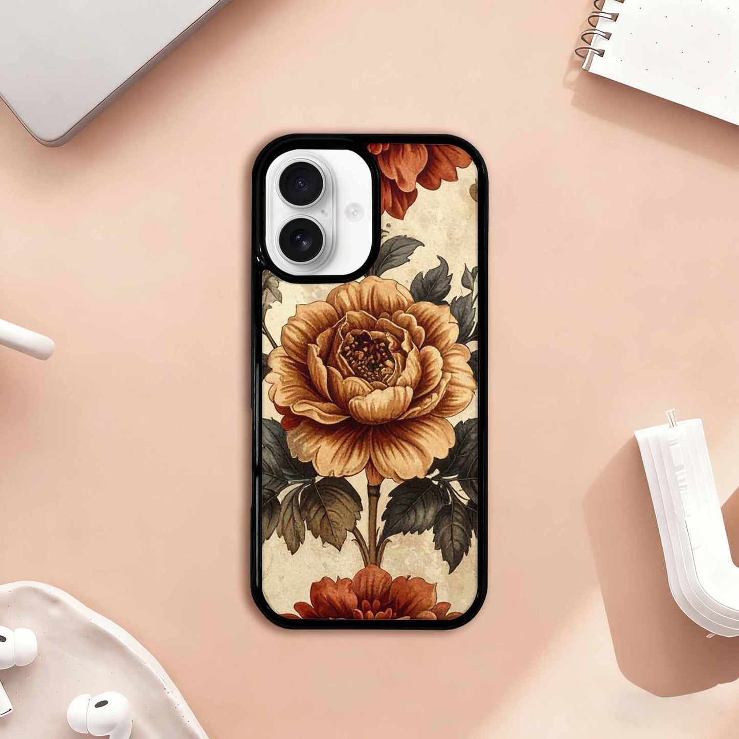 iPhone 17 Case — Vintage Botanical Art Pattern Floral, Custom Print Case Cover