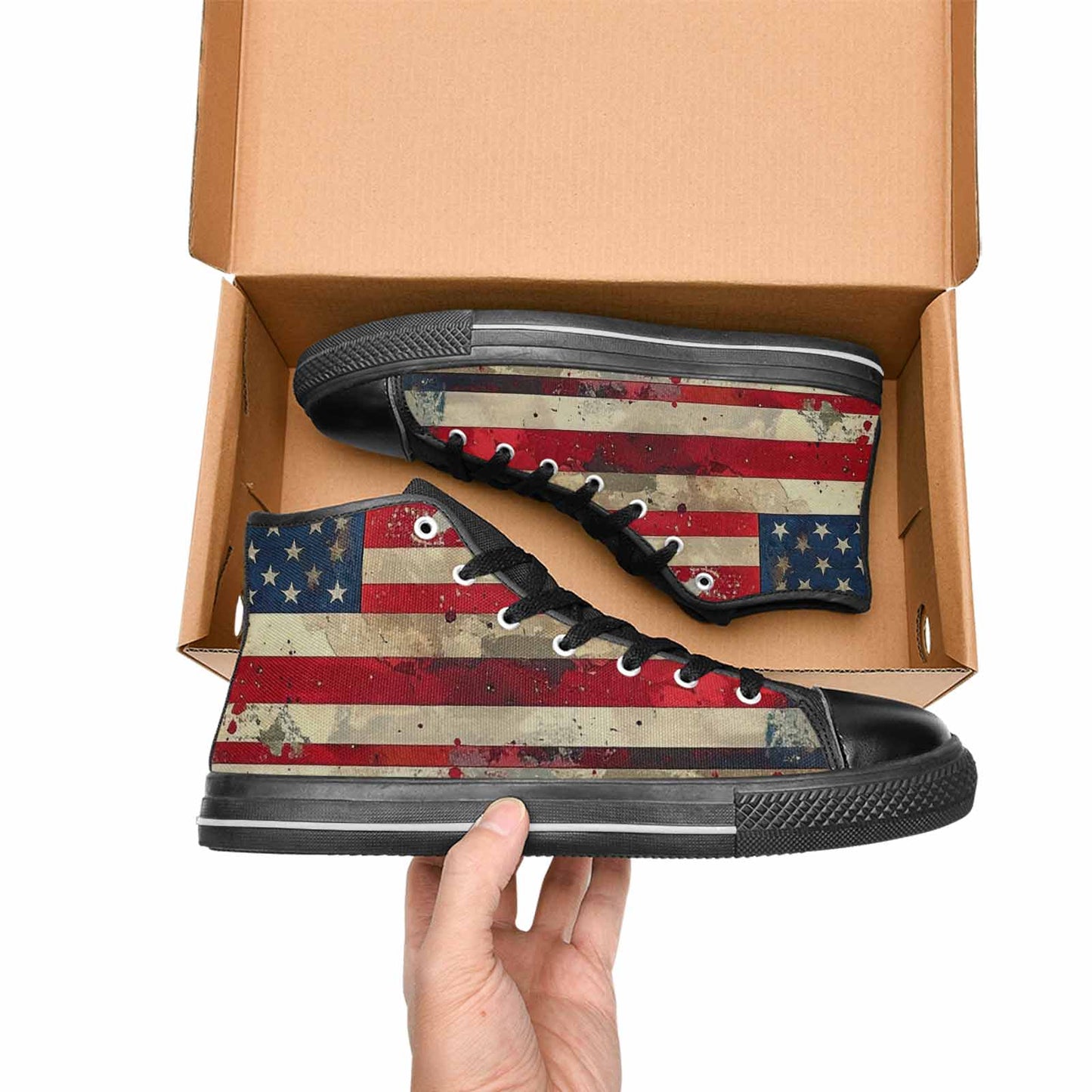 MEN'S American Flag Stars High Top Canvas Dreamcore Sneakers