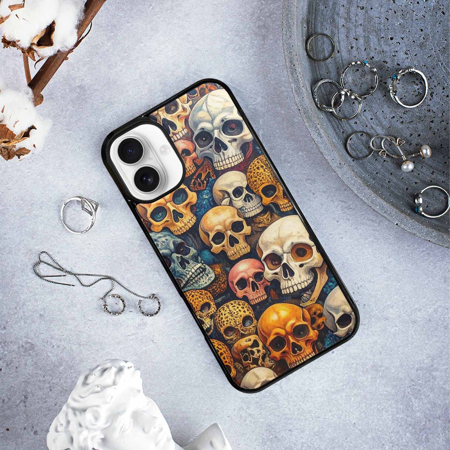iPhone 16 Plus Case — Skulls Animal Printskulls Patt 0h1, Custom Made Phone Cover
