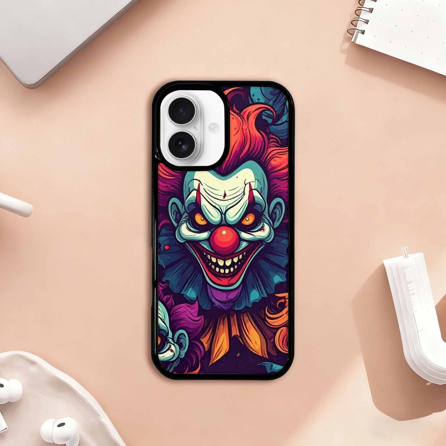iPhone 17 Case — Evil Clowns Cartoon Art Cartoon Cute, Customized Protective Case