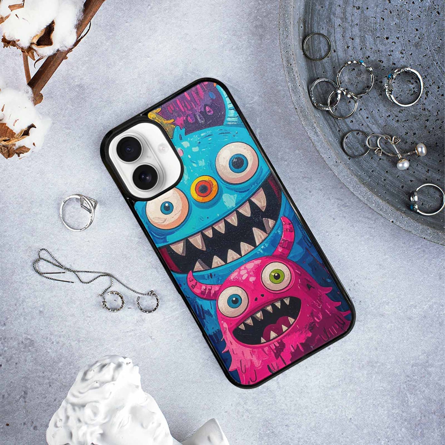 iPhone 16 Plus Case — Goofy Cartoon Monster, Unique Phone Case Design