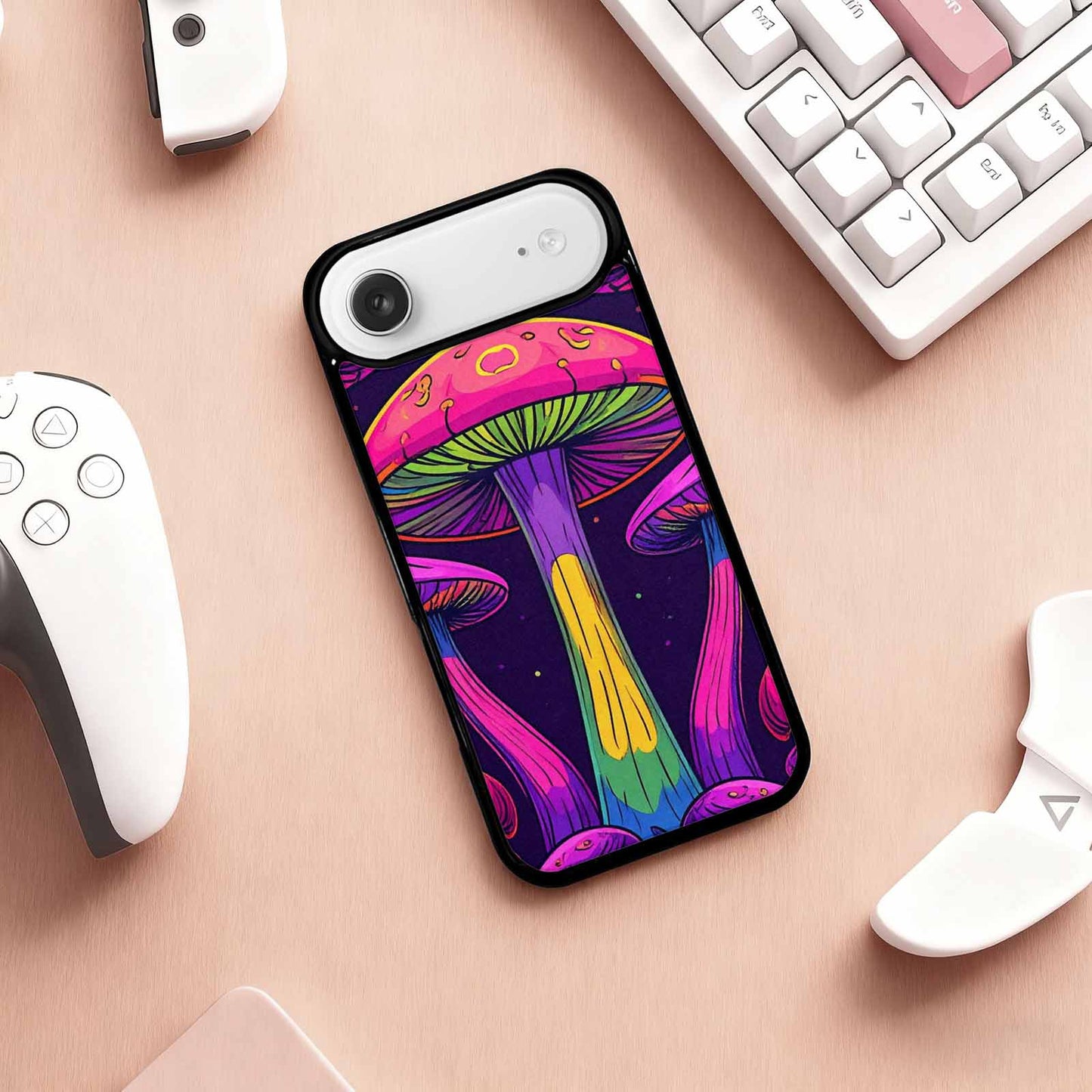 iPhone 17 Air Case — Psychedelic Mushroom Cartoon Pattern Cartoon Cute, Custom Made Phone Cover