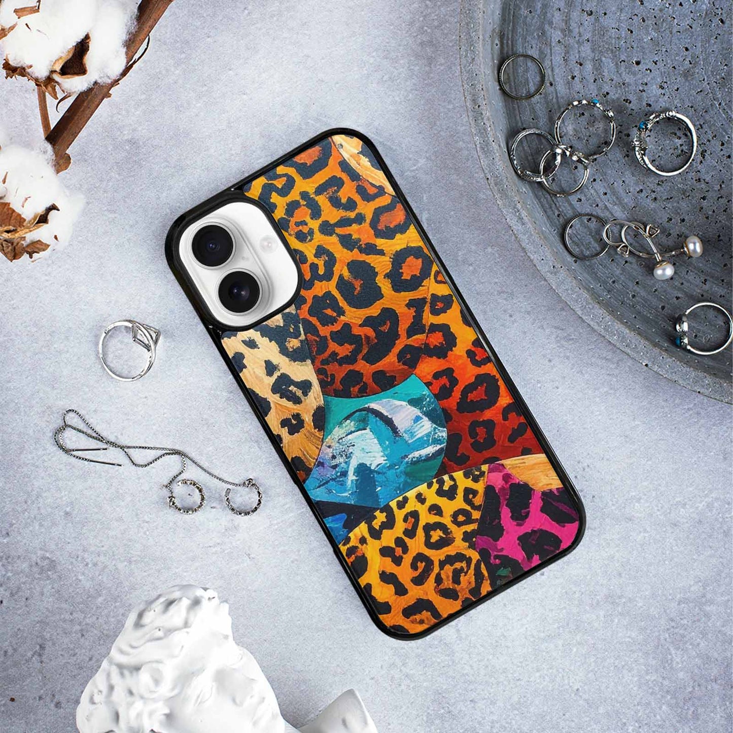iPhone 16 Plus Case — Full Color Vibrant Animal Print Animal, Custom Print Case Cover