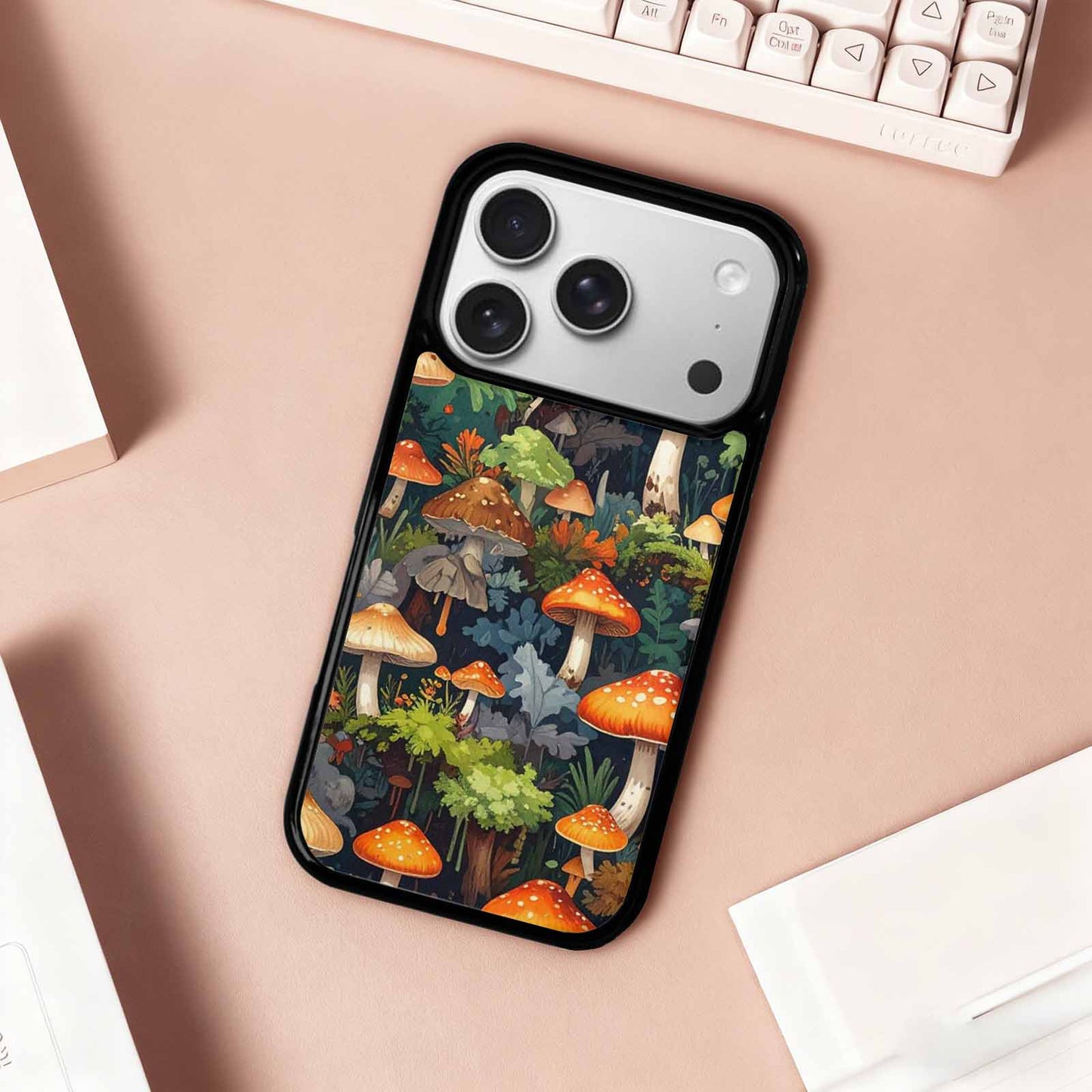 iPhone 17 Pro Case — Mushrooms Camomushrooms Patter It3 Camo, Custom Phone Case