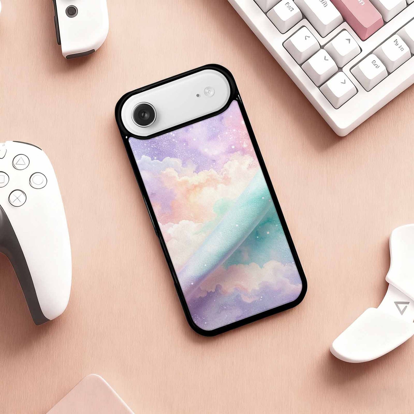 iPhone 17 Air Case — Galaxy Texture In Soft Pastel Galaxy, Custom Printed Phone Case