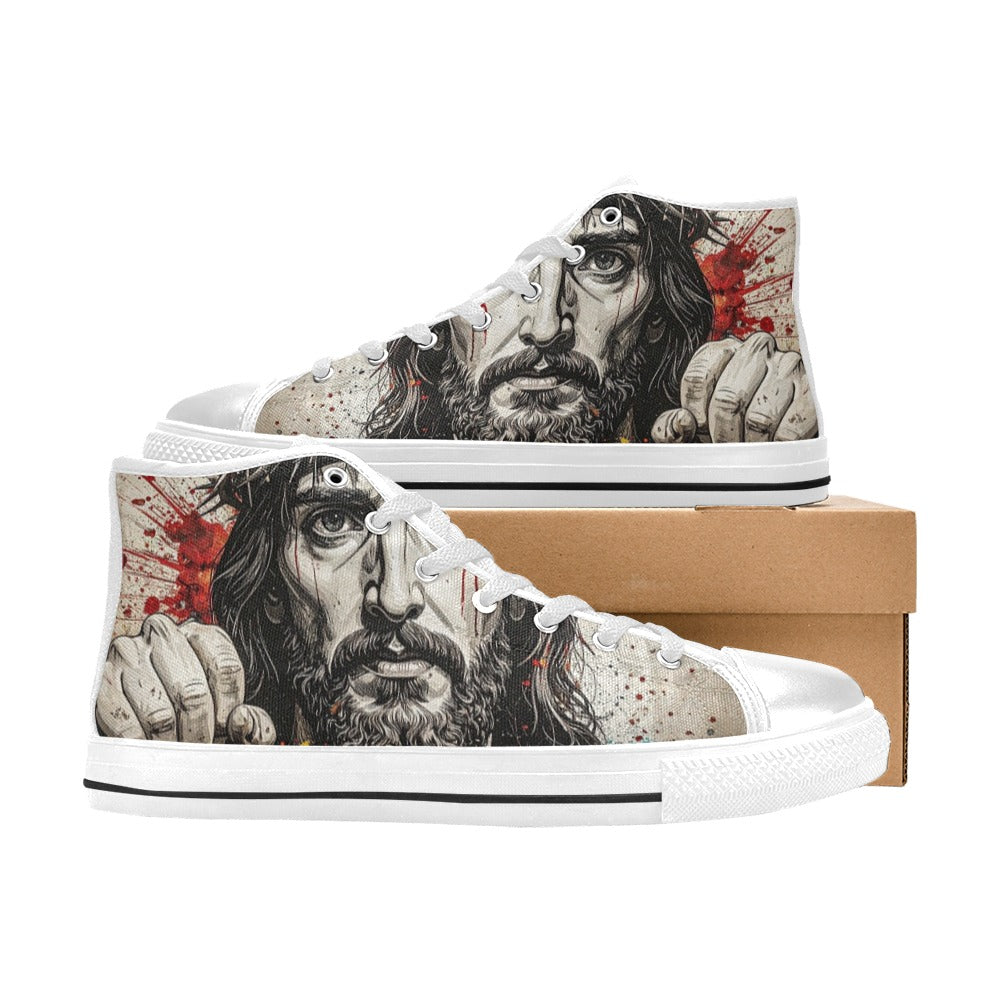 WOMEN'S Jesus_Ht_07 High Top Canvas Cottagecore Custom Shoes