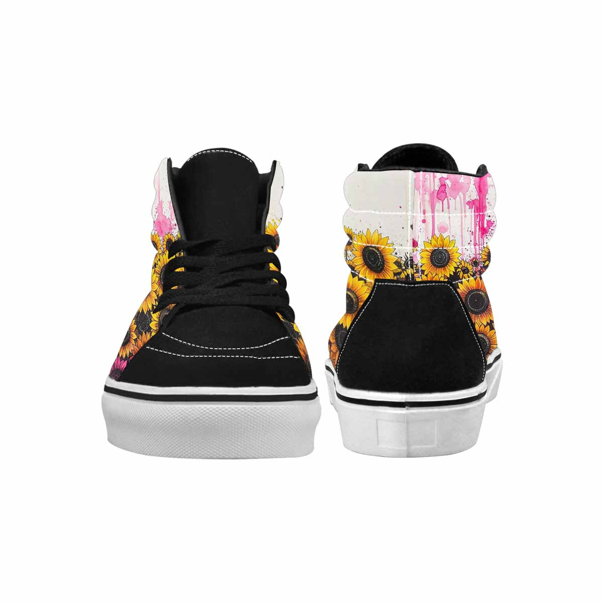 MEN'S Sunflower Burst High Top Canvas Grunge Shoes