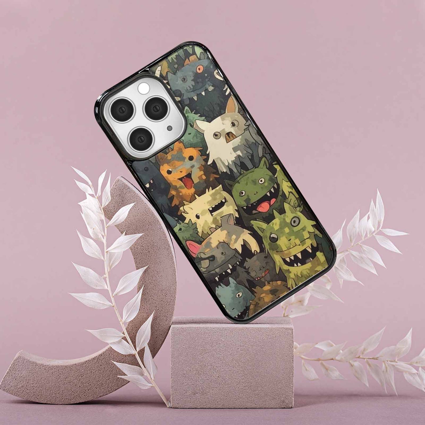 iPhone 15 Pro Max Case — Monsters Camomonsters Pattern D6o, Personalized Phone Case