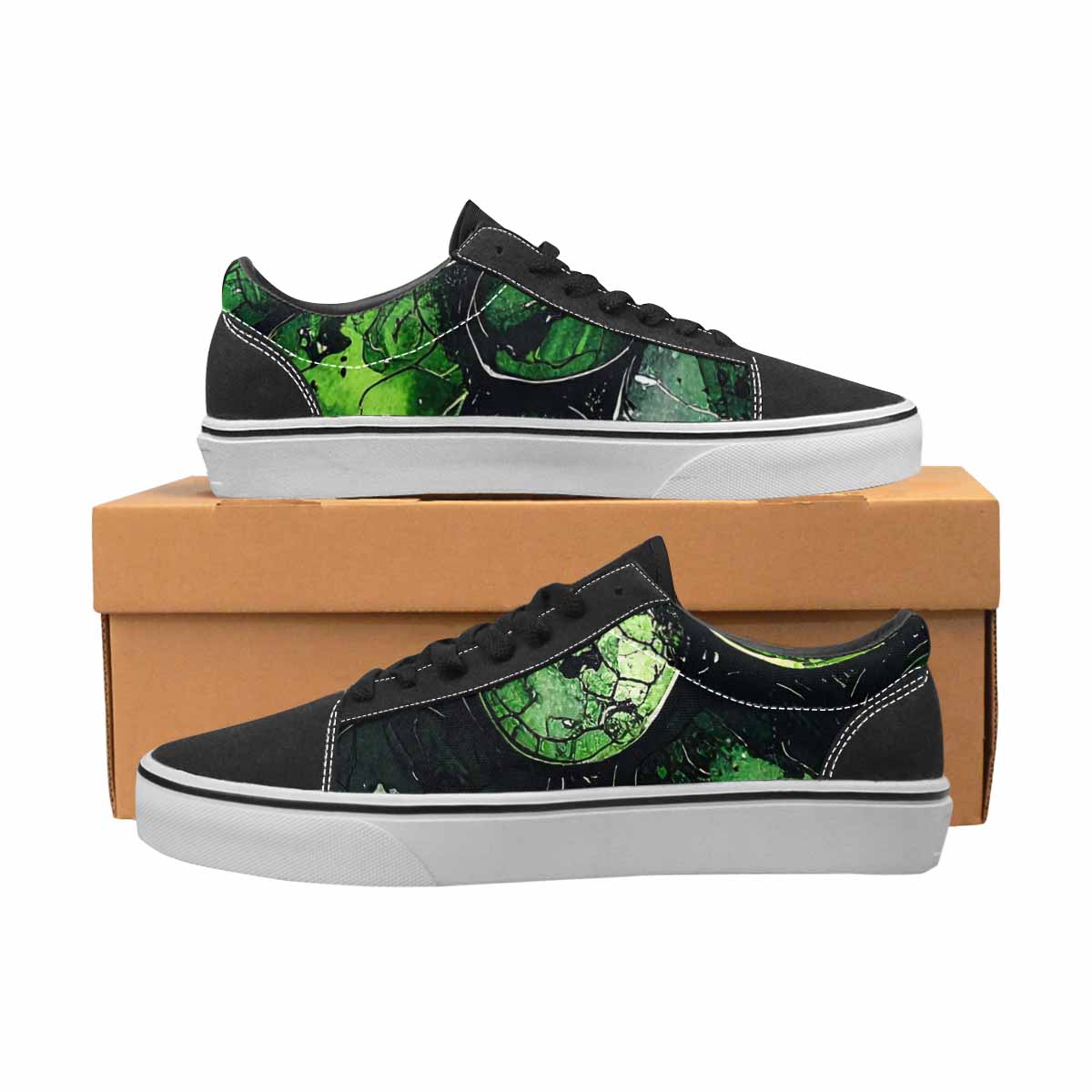 WOMEN'S Reptile Scale Lace-Up Canvas Surreal Custom Shoes