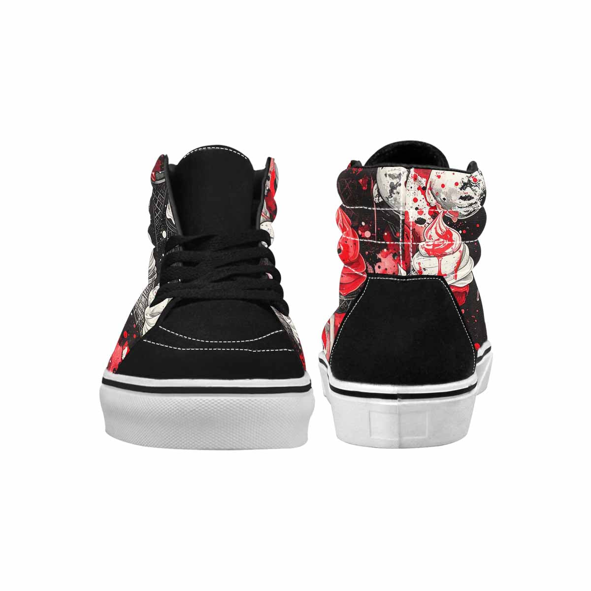 MEN'S Ice Cream Motif High Top Canvas Aesthetic Shoes