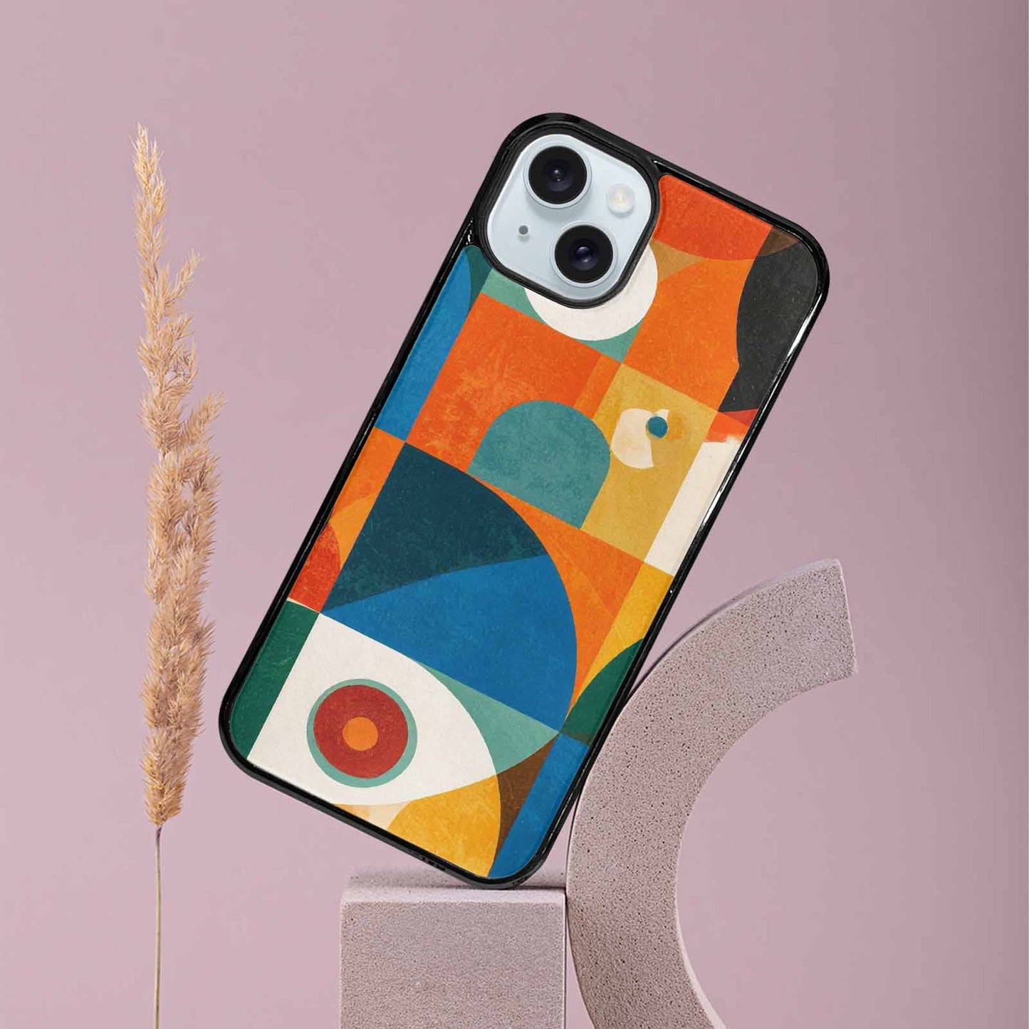 iPhone 15 Plus Case — 1990s Memphis Art Pattern, Unique Phone Case Design