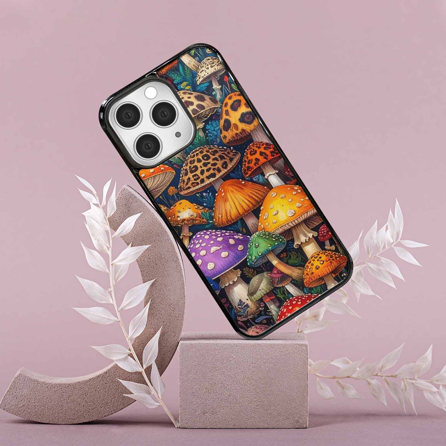 iPhone 15 Pro Max Case — Mushrooms Pattern Hundreds Of 0x7, Custom Made Phone Cover