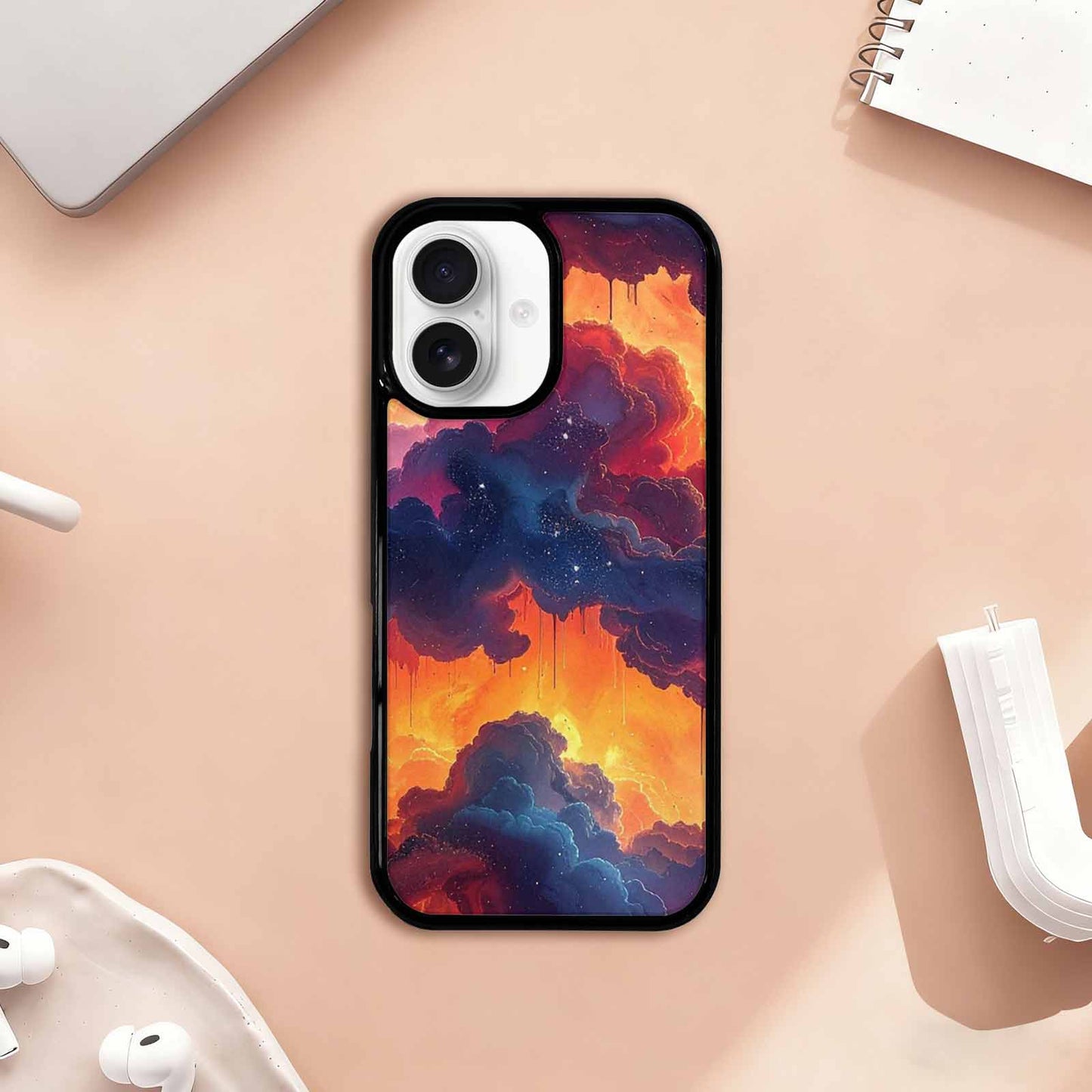 iPhone 17 Case — Seamless Tileable Pattern Of Galaxy Space, Custom Print Case Cover