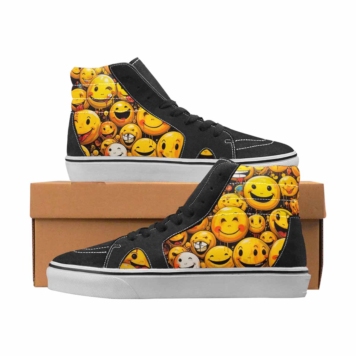 Melting Smiley Custom Kicks | Women's | Freaky Shoes®