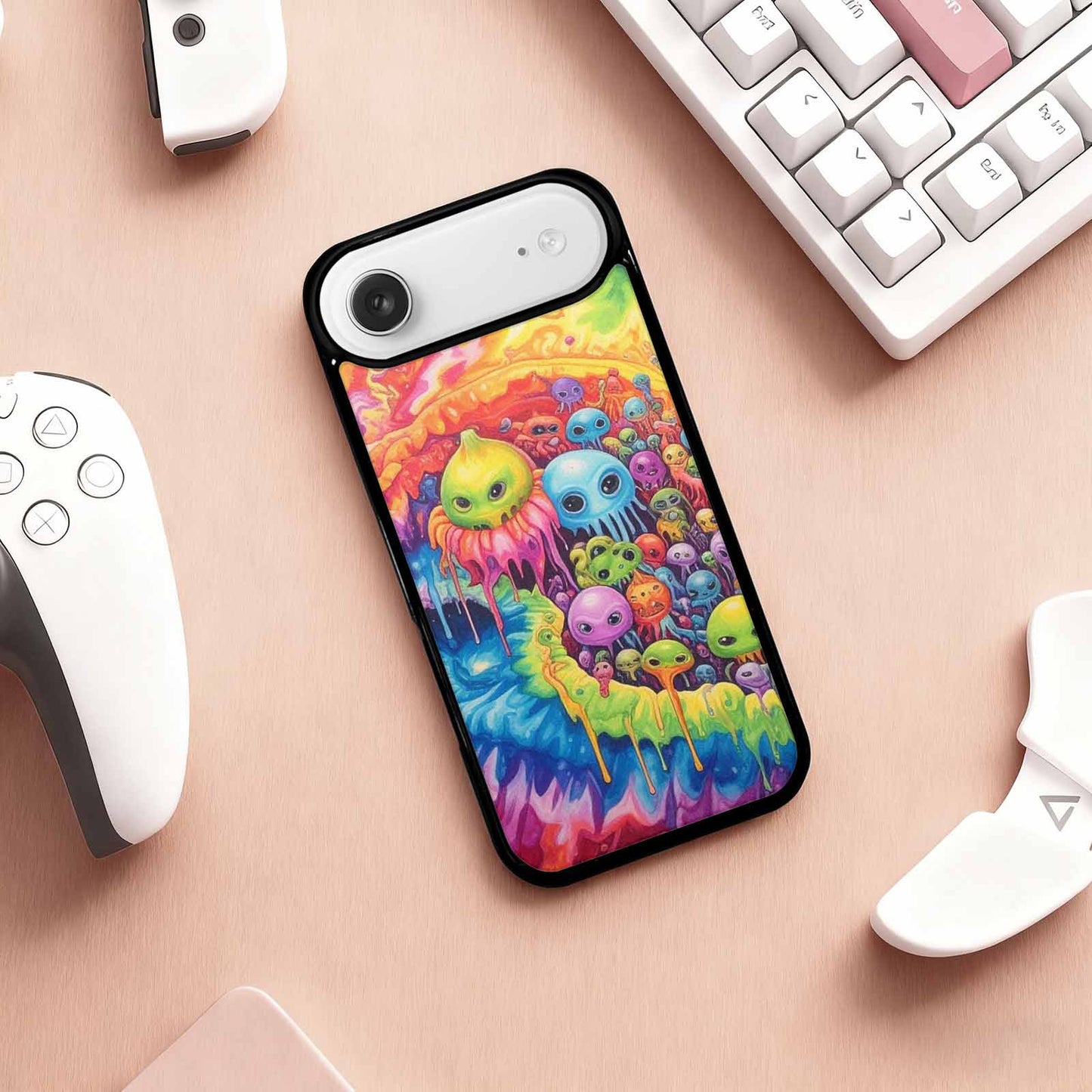 iPhone 17 Air Case — Aliens Tie Dyemelting Aliens P Tie, Personalized Phone Case