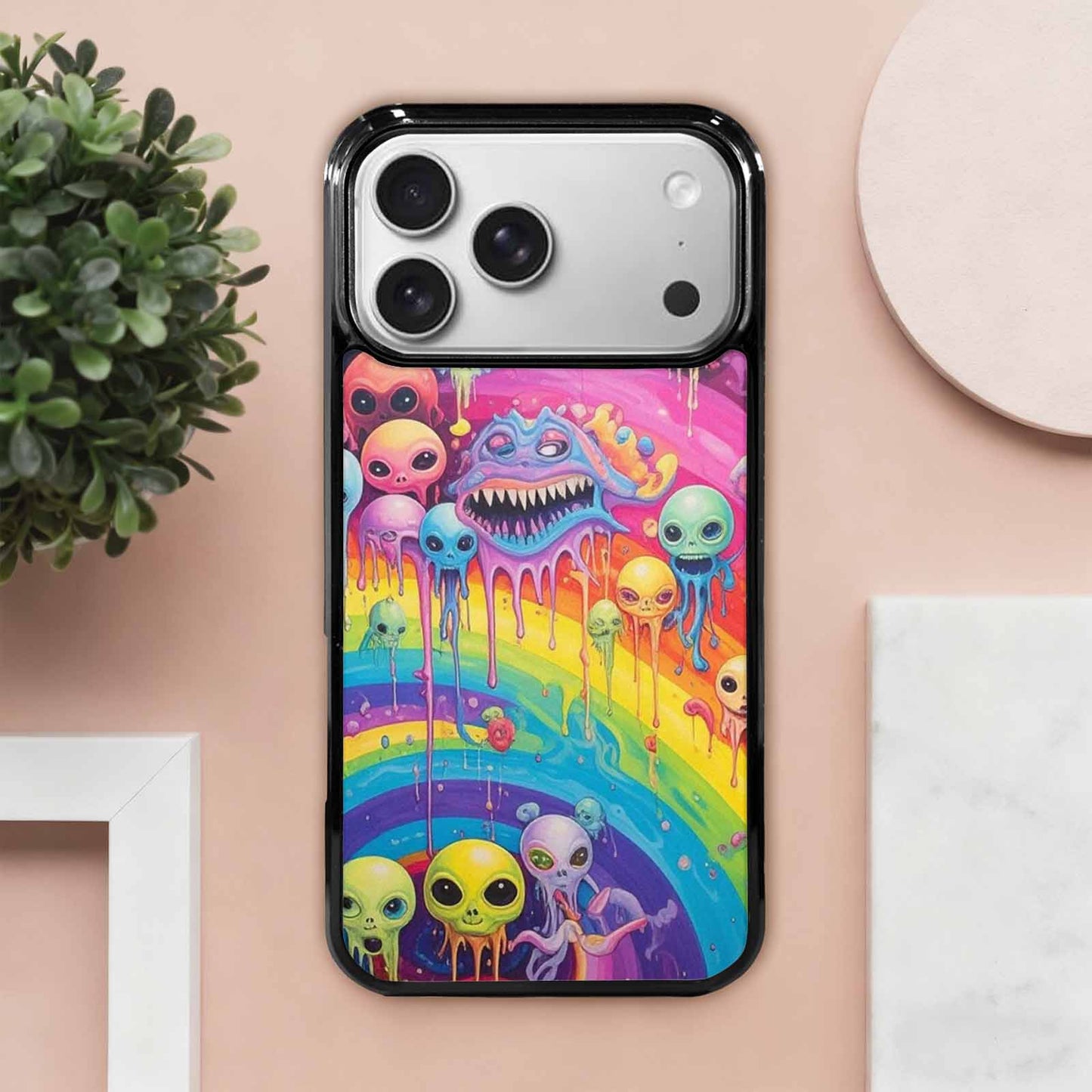iPhone 17 Pro Max Case — Aliens Tie Dyemelting Aliens Tie Dye, Personalized Phone Case