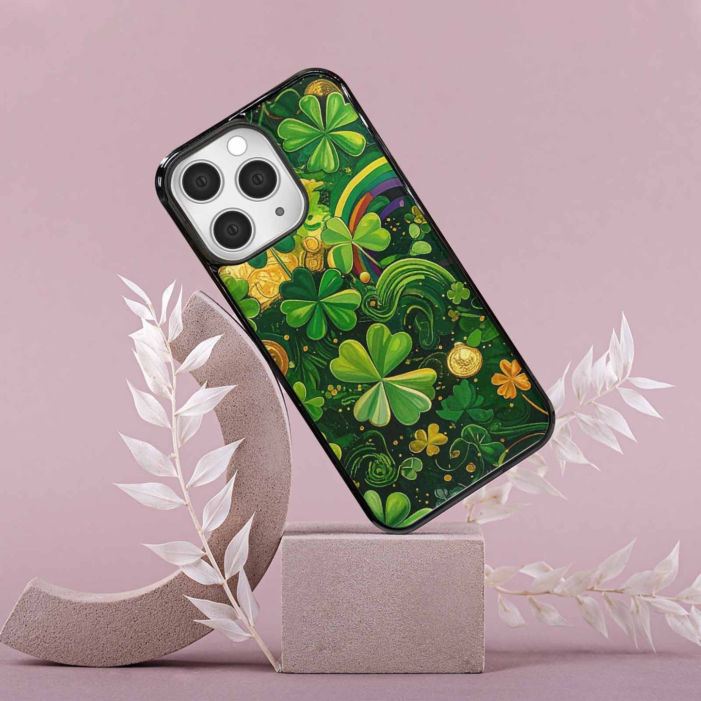 iPhone 15 Pro Max Case — St Patrick\'s Clover St Patrick\'s Clover, Personalized Phone Case