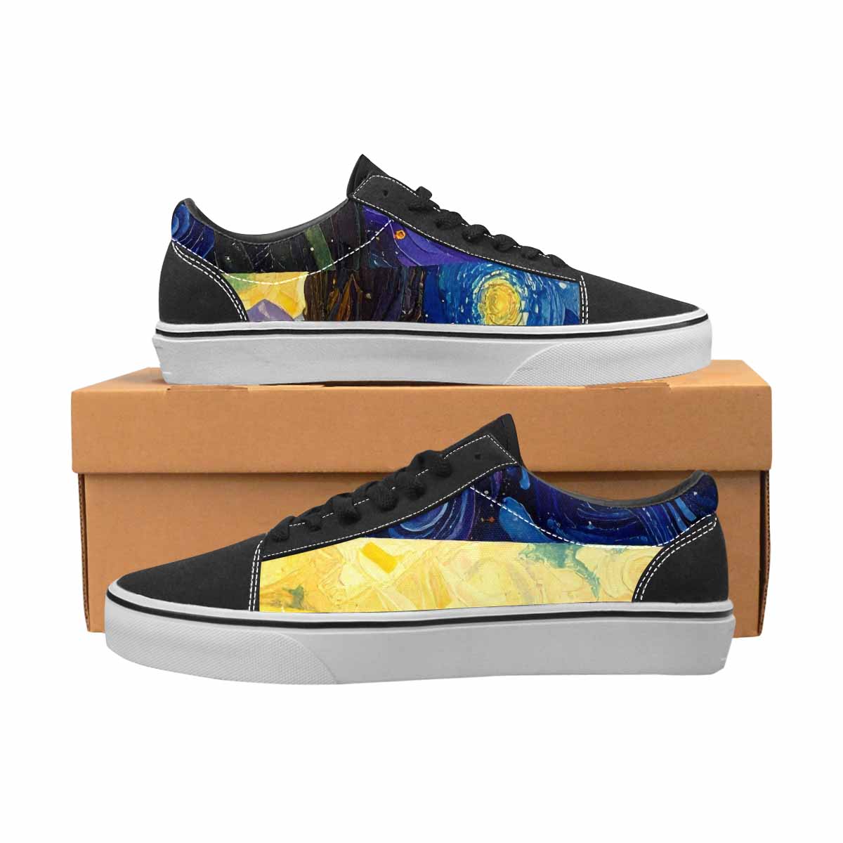 WOMEN'S Blend All Versions Canvas Lace-Up Wallpaper Art Custom Sneakers