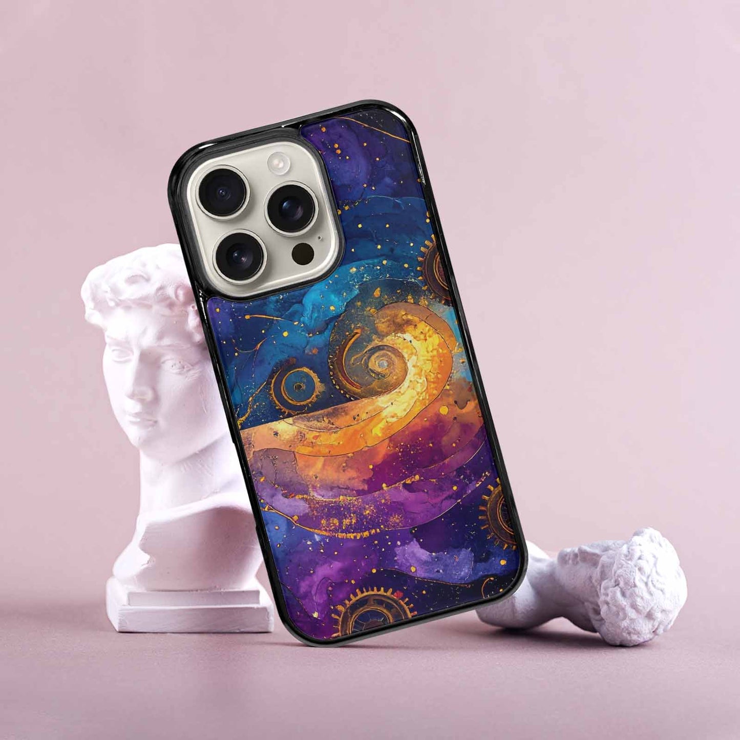 iPhone 16 Pro Case — Steampunk Galaxy, Custom Art Phone Cover