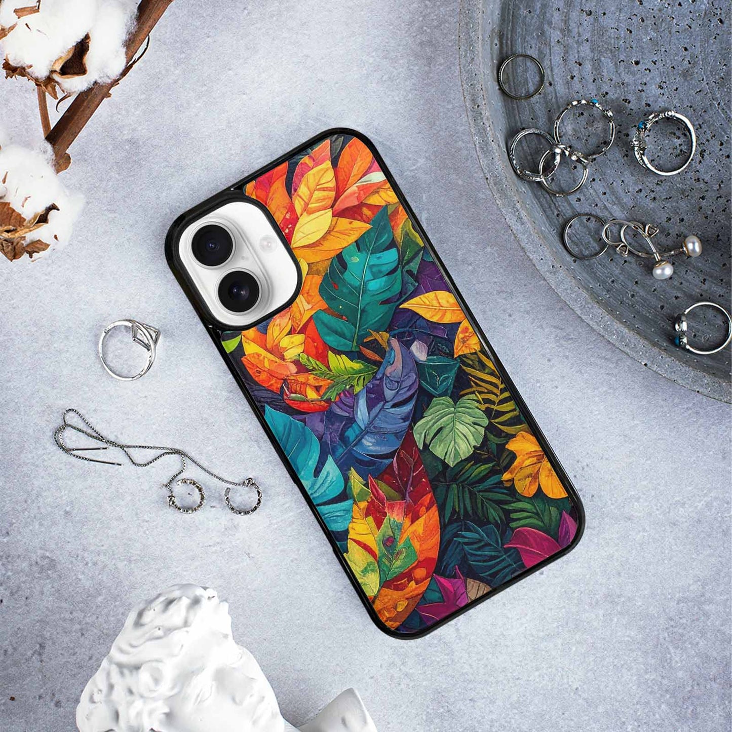 iPhone 16 Plus Case — Toucan Jungle Toucan Jungle Pattern Hundreds, Custom Designed Case Cover