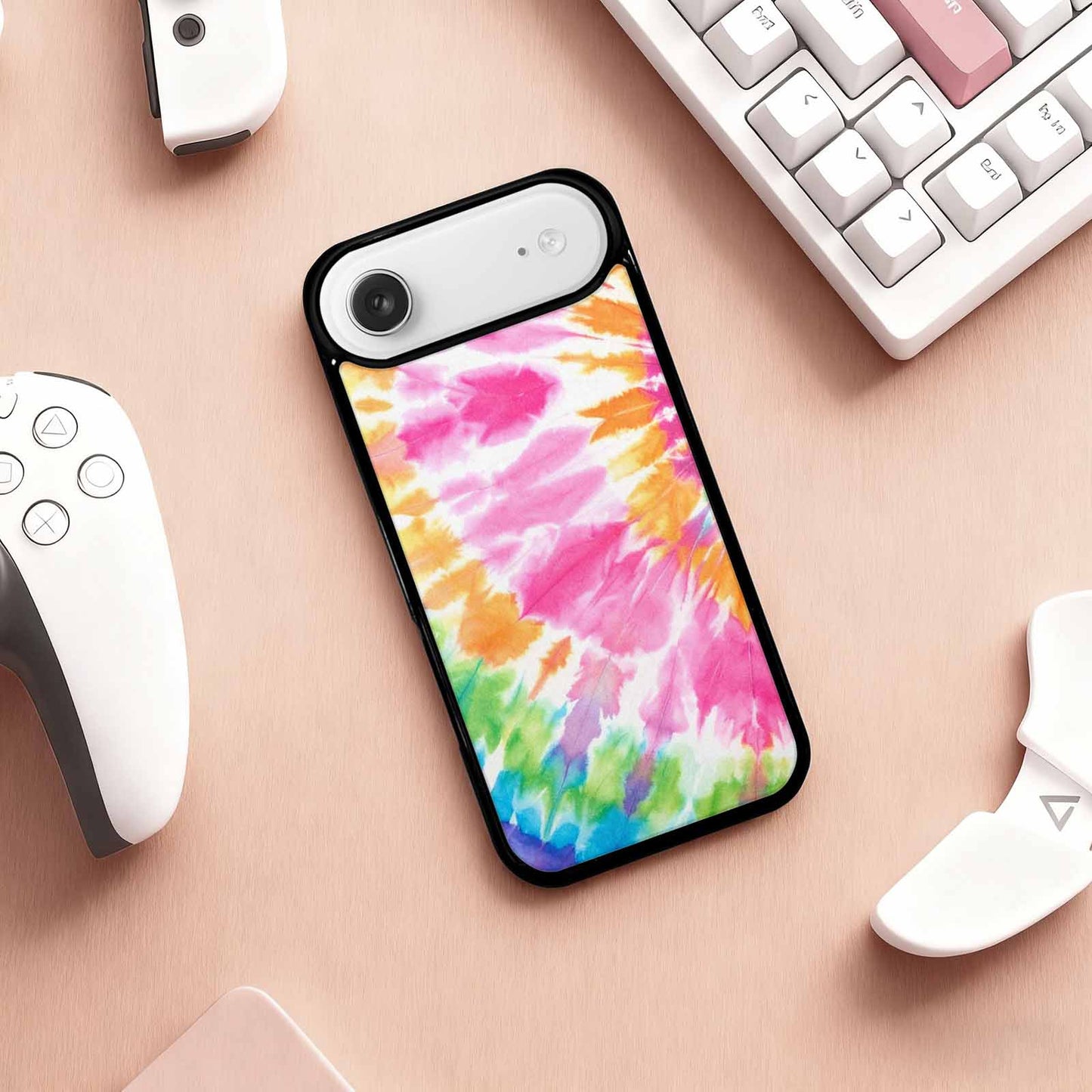 iPhone 17 Air Case — Tie Dye Rainbow Twist Custom Tie, Custom Art Phone Cover