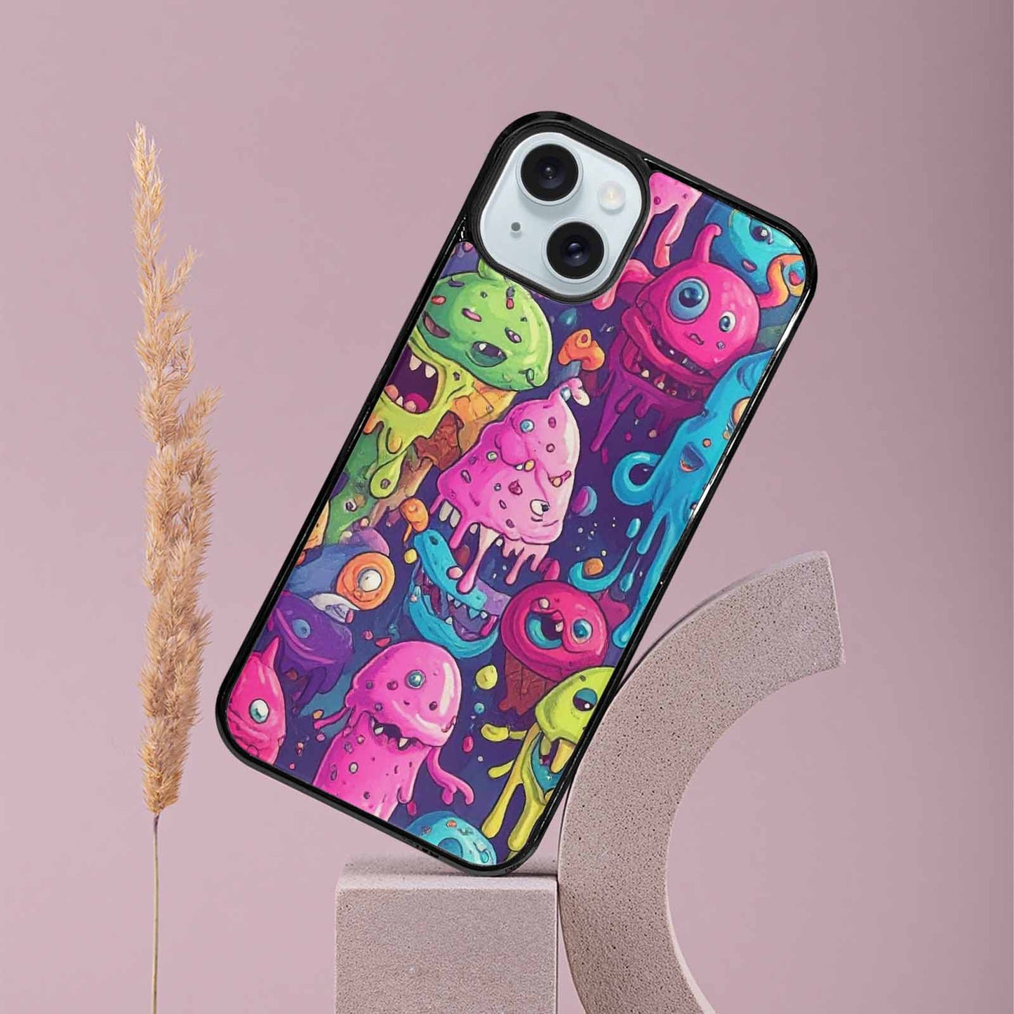 iPhone 15 Plus Case — Melting Ice Cream Monster Charac, Original Design Phone Case