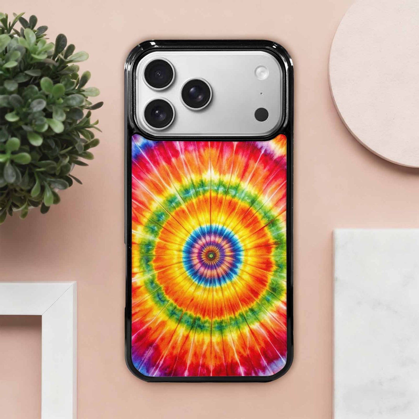 iPhone 17 Pro Max Case — Tie Dye Rainbow Spiral Tie Dye, Custom Phone Case