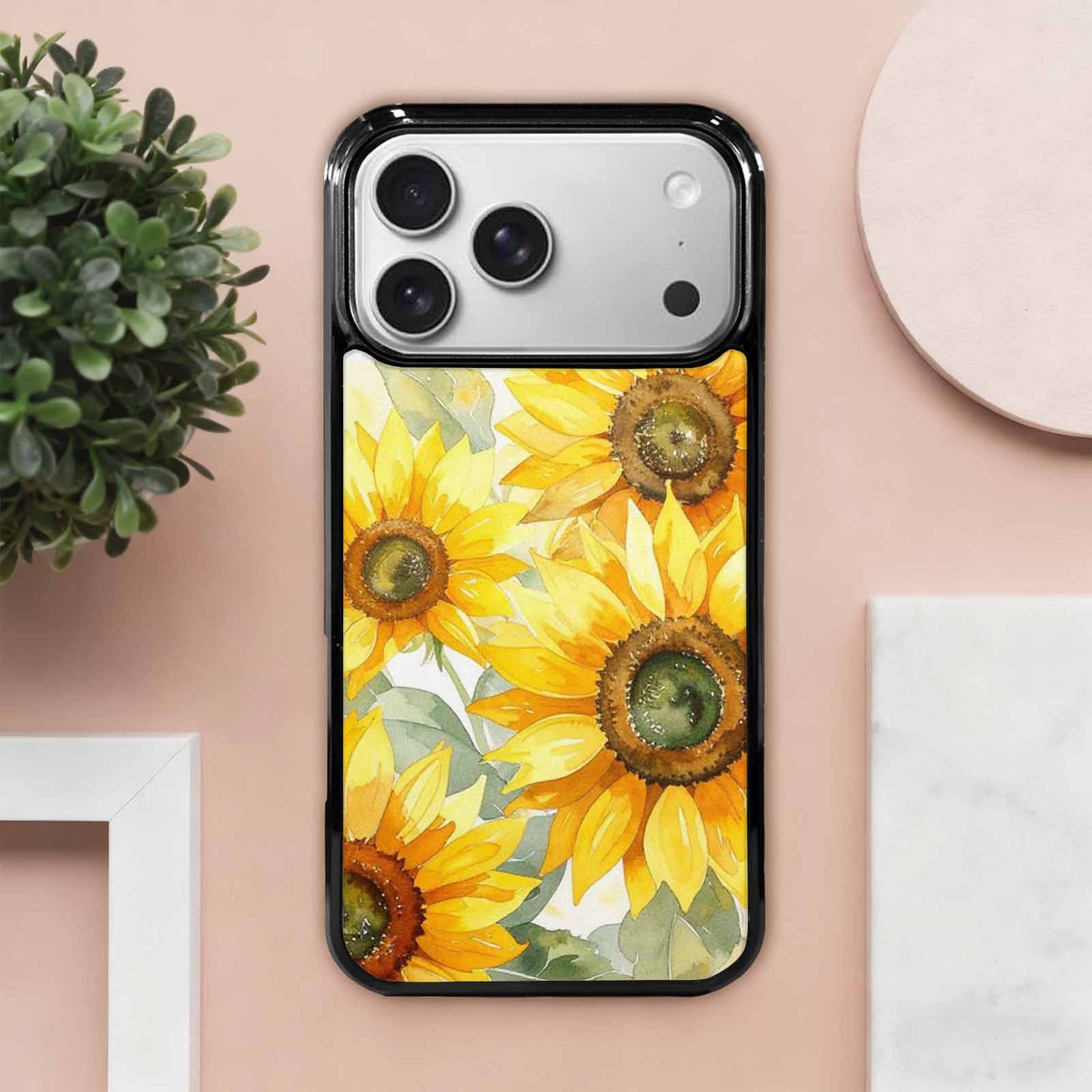 iPhone 17 Pro Max Case — Sunflowers Watercolor Floral, Custom Printed Phone Case