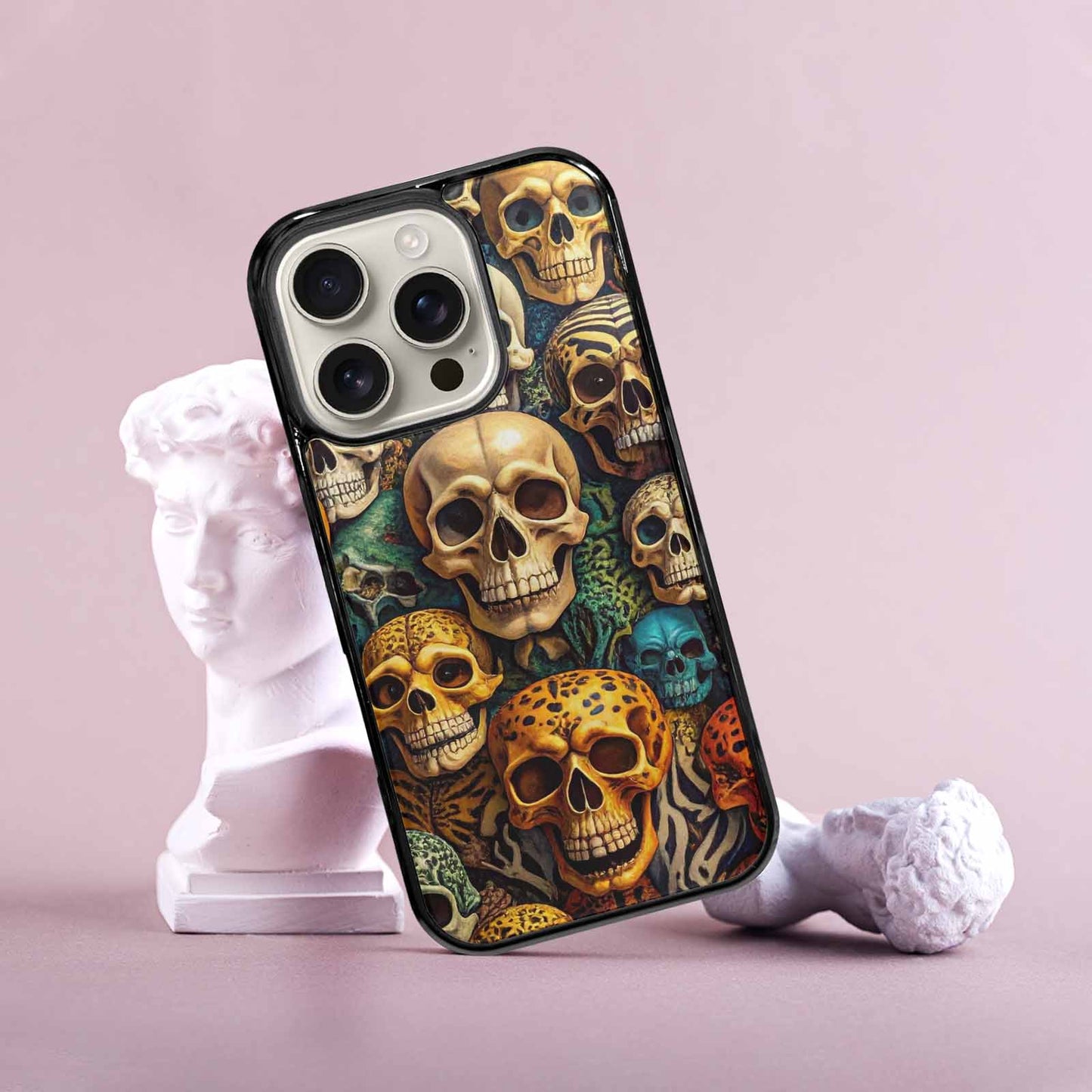 iPhone 16 Pro Case — Skulls Animal Printskulls Patt Ekj, Custom Print Case Cover