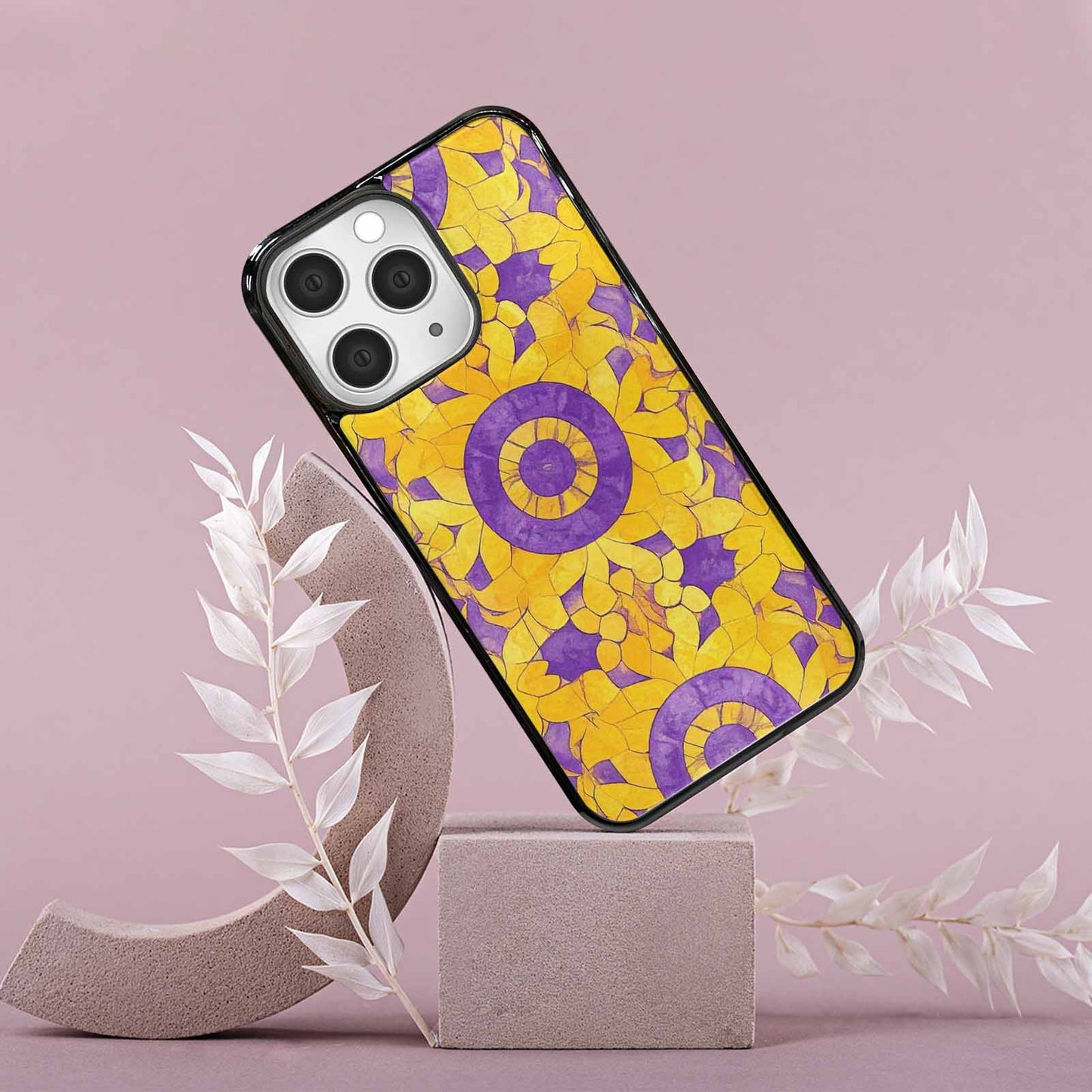 iPhone 15 Pro Max Case — Intersex Flag Color Theme Small Rainbow, Personalized Phone Case