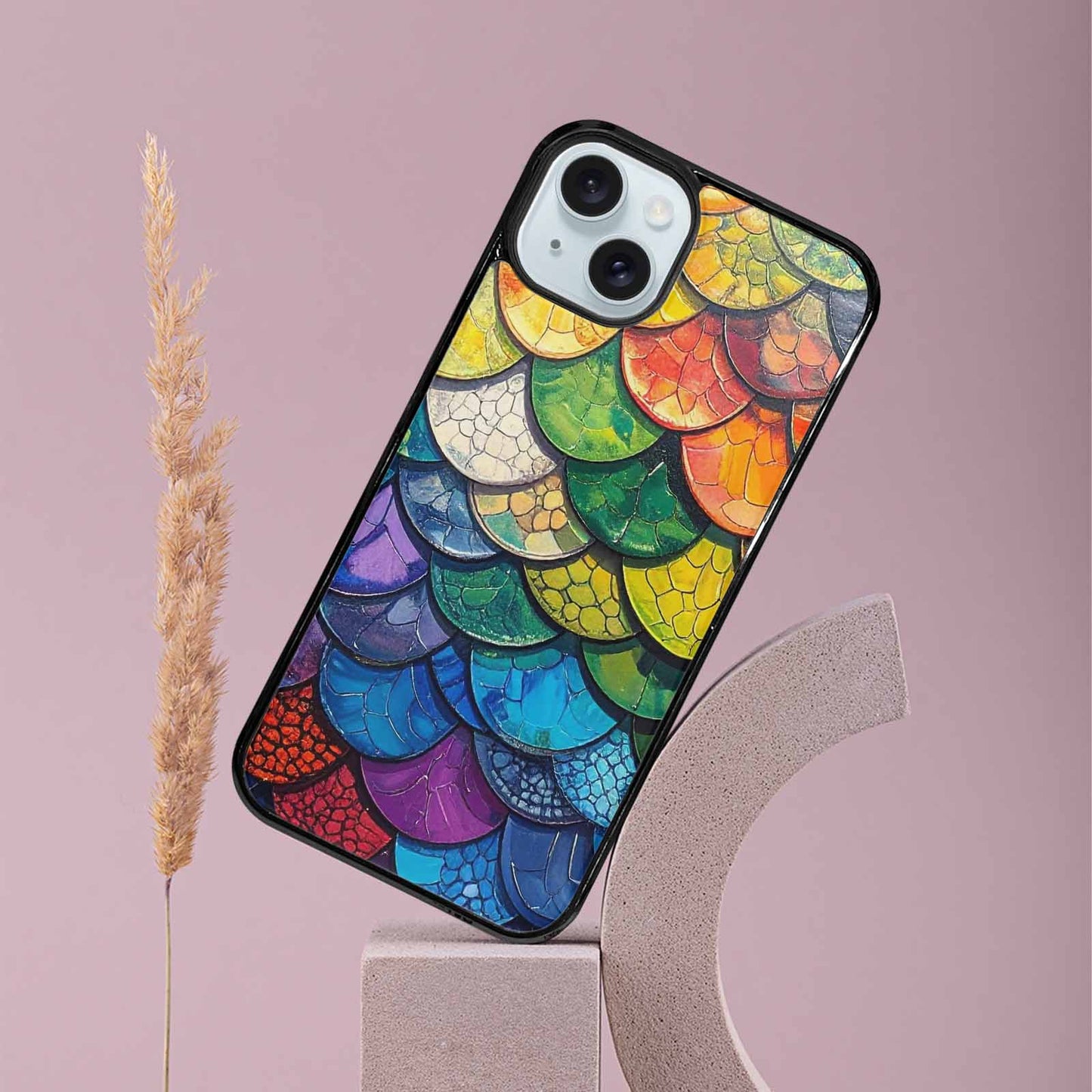 iPhone 15 Plus Case — Reptile Scale Full Color Vibrant Reptile, Unique Phone Case Design