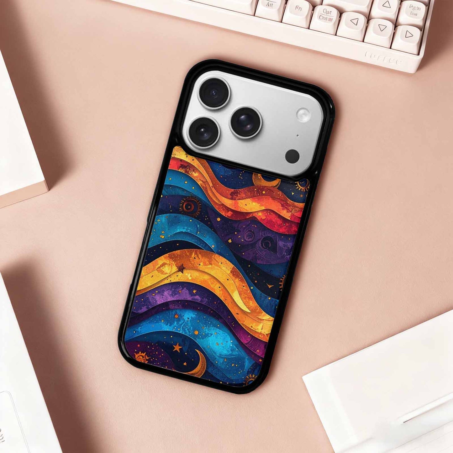 iPhone 17 Pro Case — Steampunk Galaxy Art Seamless Pattern Galaxy, Original Design Phone Case