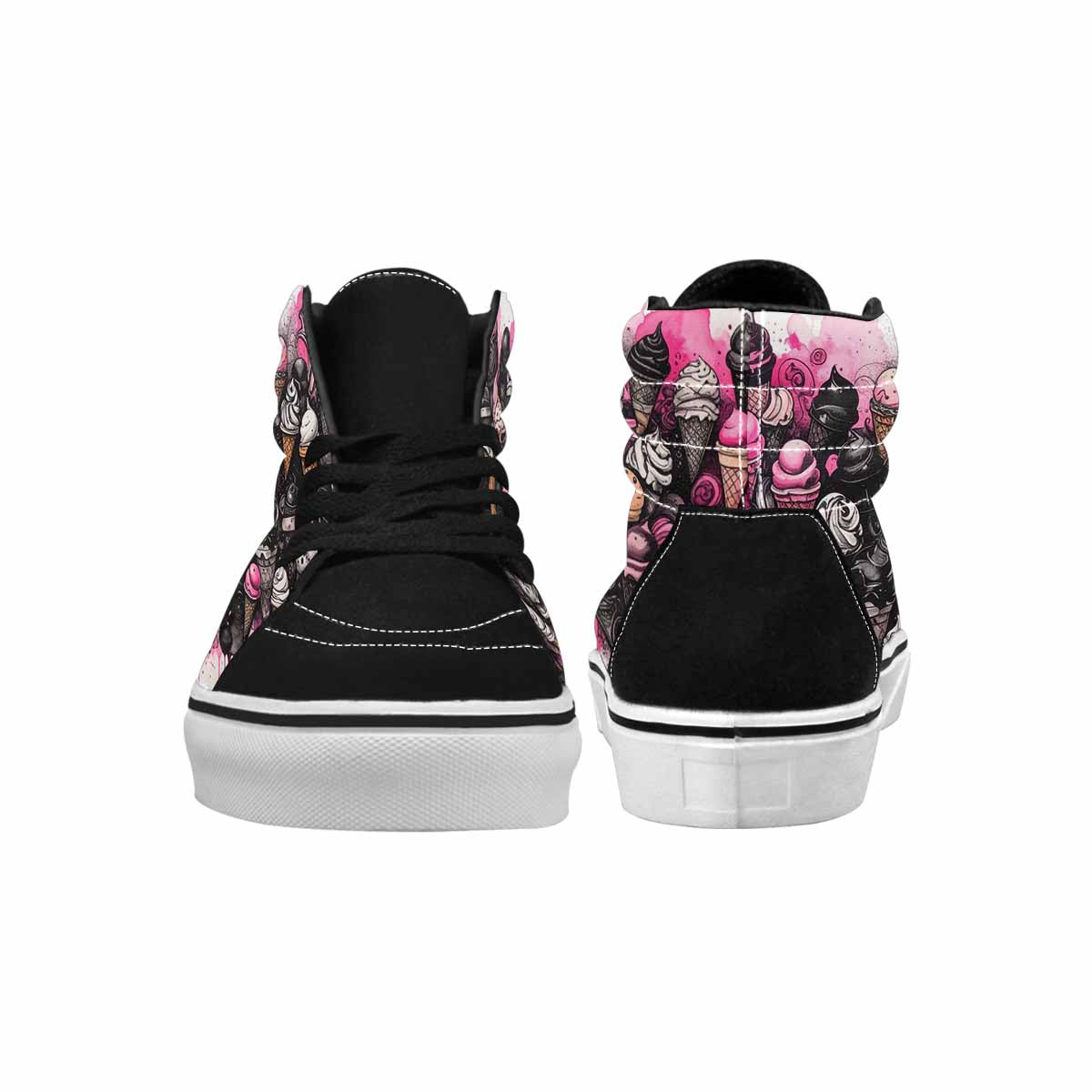 MEN'S Ice Cream Motif High Top Canvas Vivid Custom Sneakers