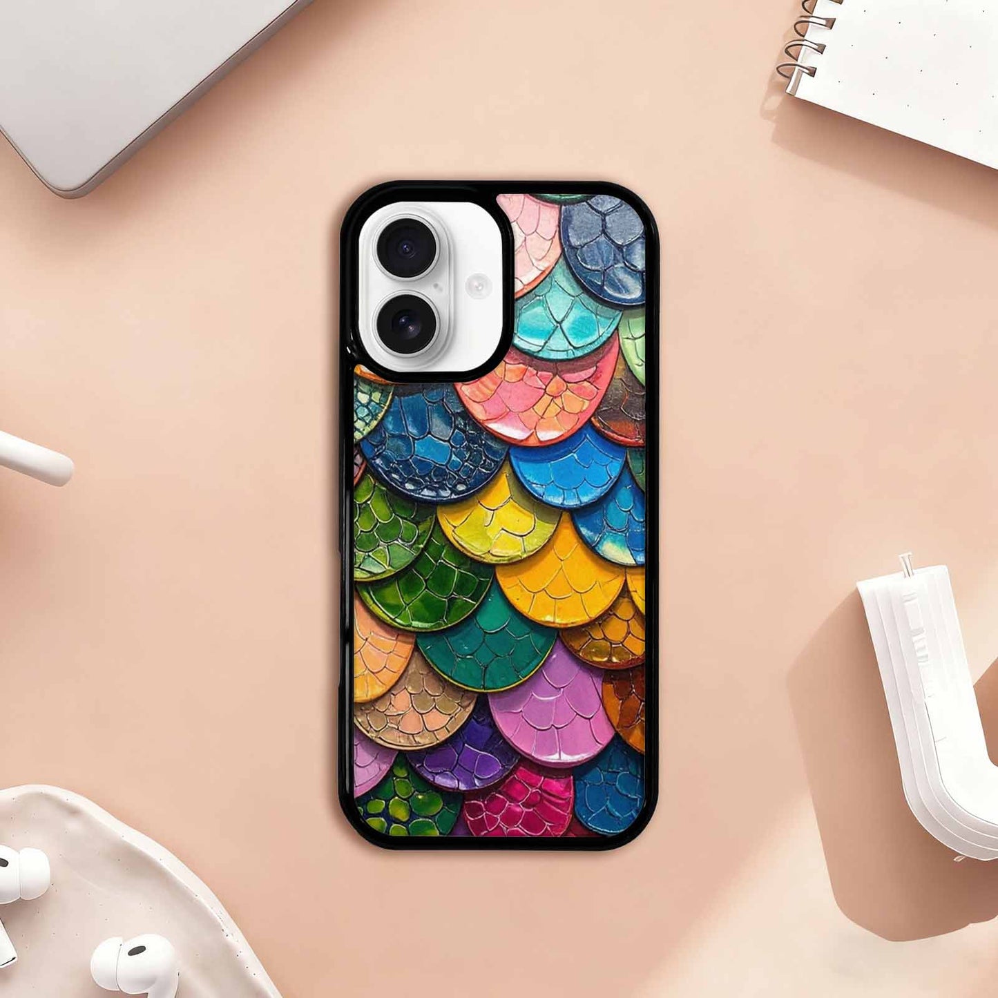 iPhone 17 Case — Reptile Scale Full Color Original Art, Custom Phone Case
