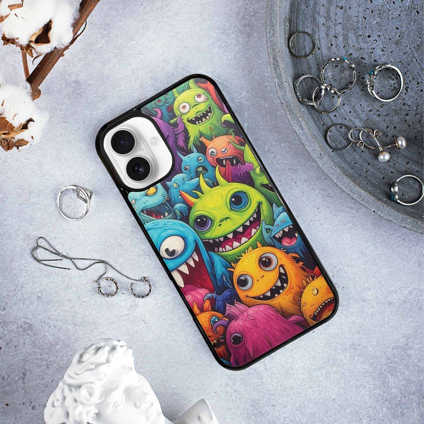 iPhone 16 Plus Case — Monsters General Cartoon Monst 0p8, Custom Made Phone Cover