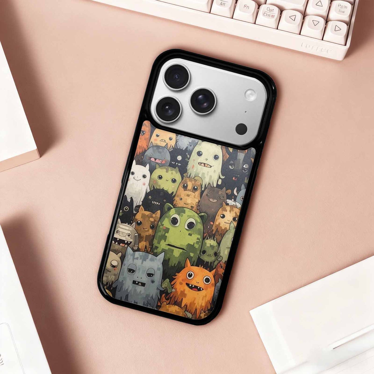 iPhone 17 Pro Case — Monsters Camomonsters Pattern Camo, Custom Print Case Cover