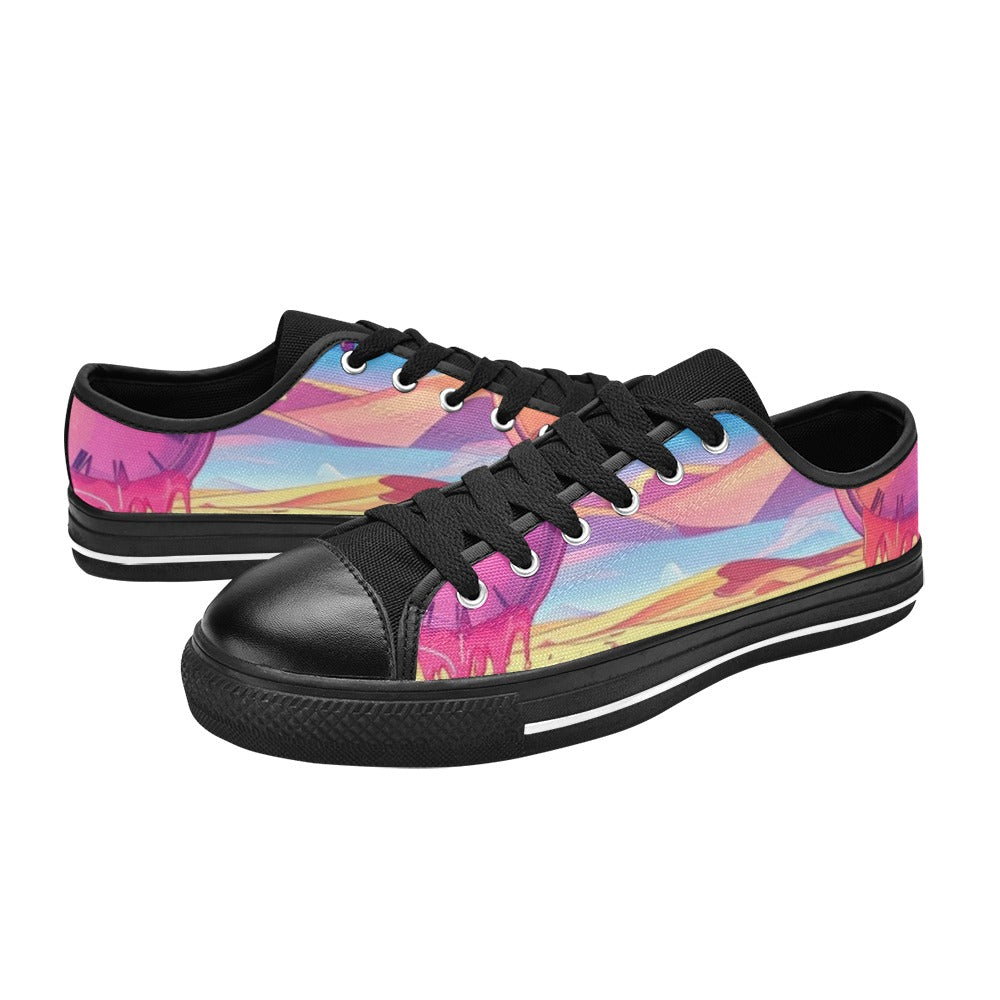 WOMEN'S Surrealist Dreamscape Pattern, Melting Canvas Wallpaper Art Shoes