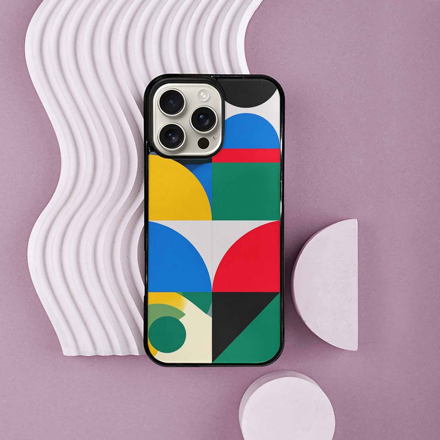 iPhone 16 Pro Max Case — 1960s Mod Cartoon Art Pattern, Customized Protective Case